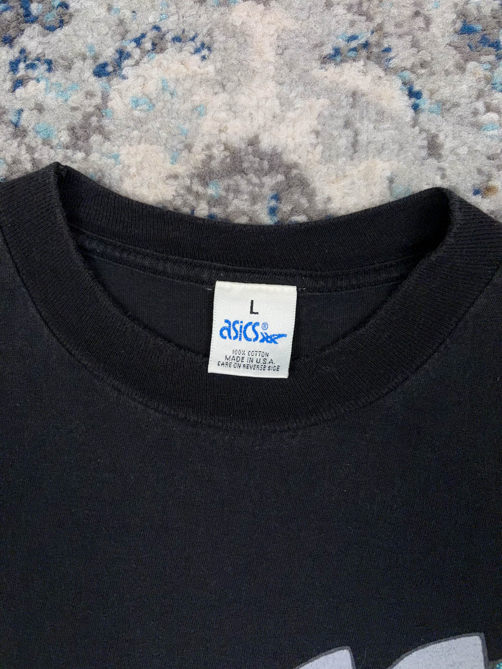 Vintage 80s/90s Asics Graphic Logo Spellout T-Shirt Size Large