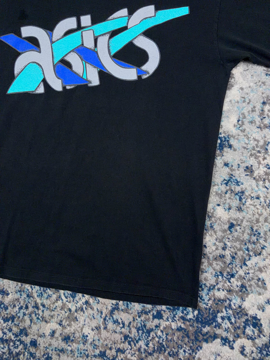 Vintage 80s/90s Asics Graphic Logo Spellout T-Shirt Size Large