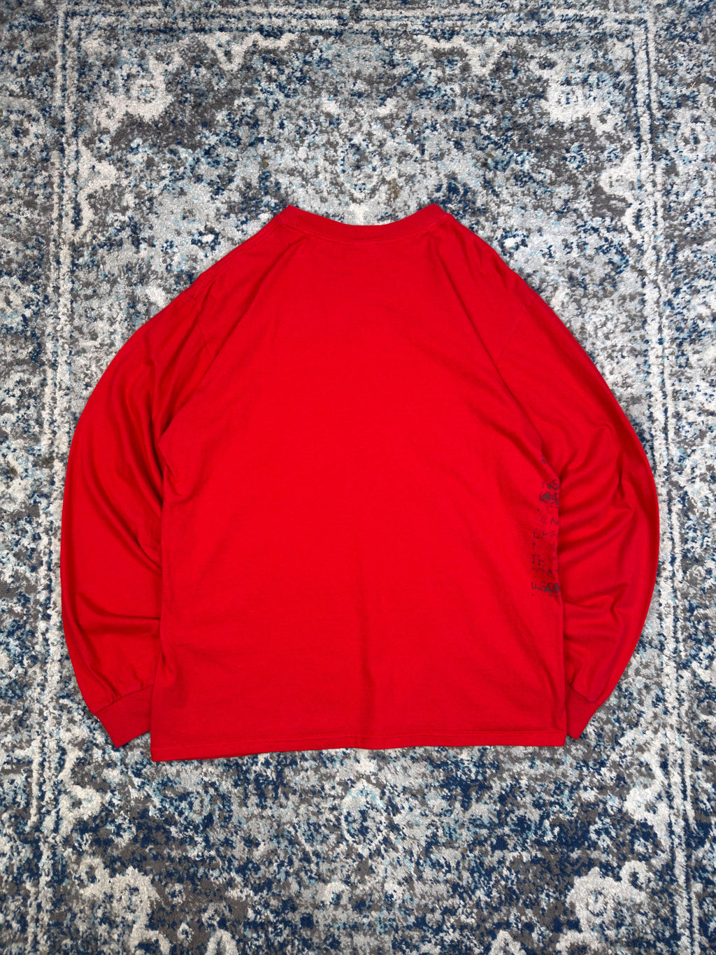Y2K Oakley Ink Bleed Script Graphic Long Sleeve T-Shirt Size Large
