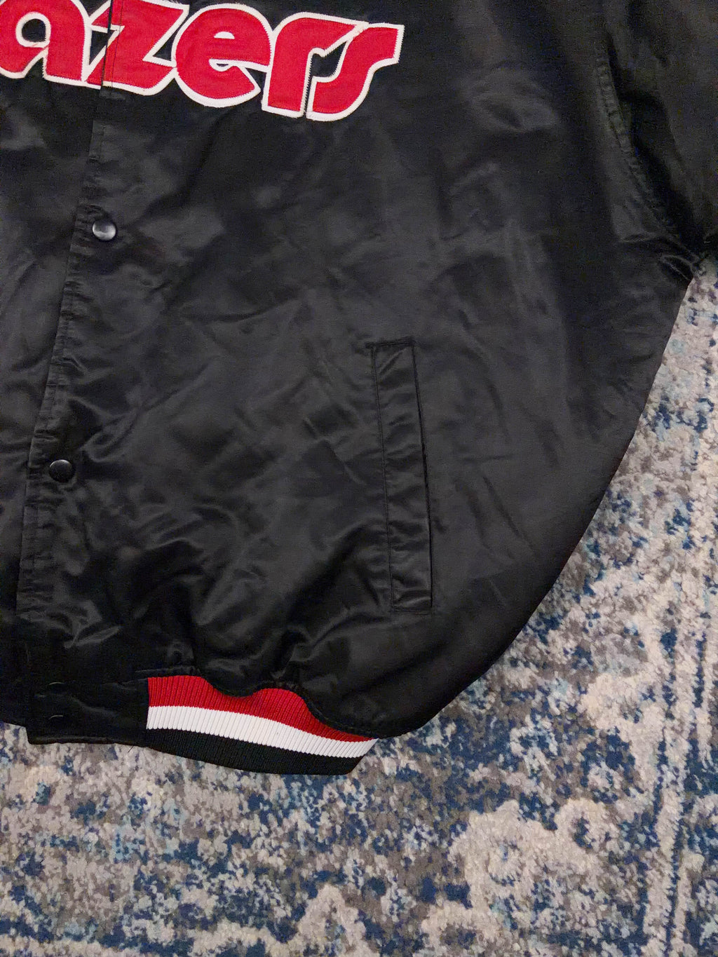 Vintage Portland Trail Blazers NBA Satin Bomber Jacket Size 2XL