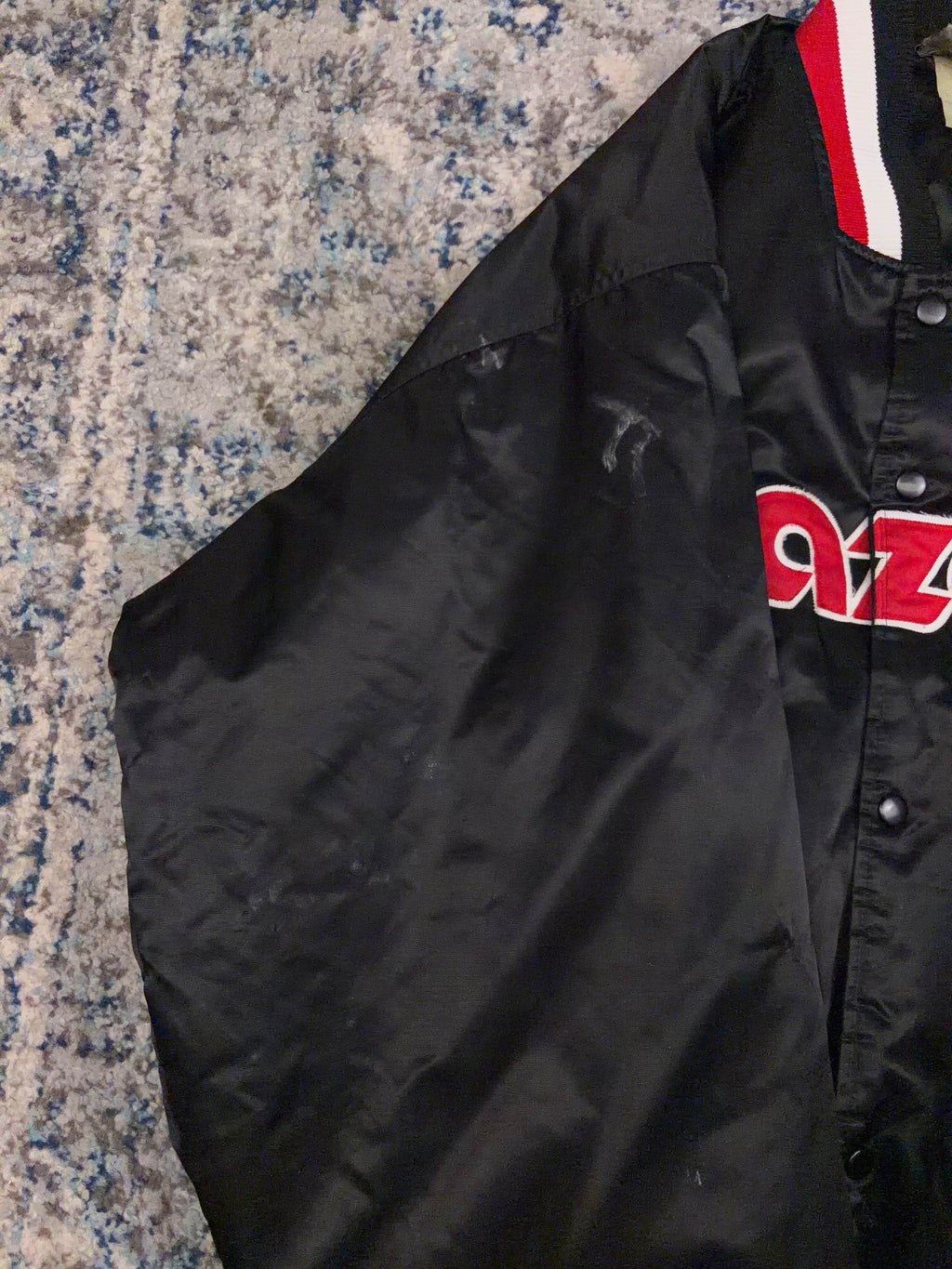 Vintage Portland Trail Blazers NBA Satin Bomber Jacket Size 2XL