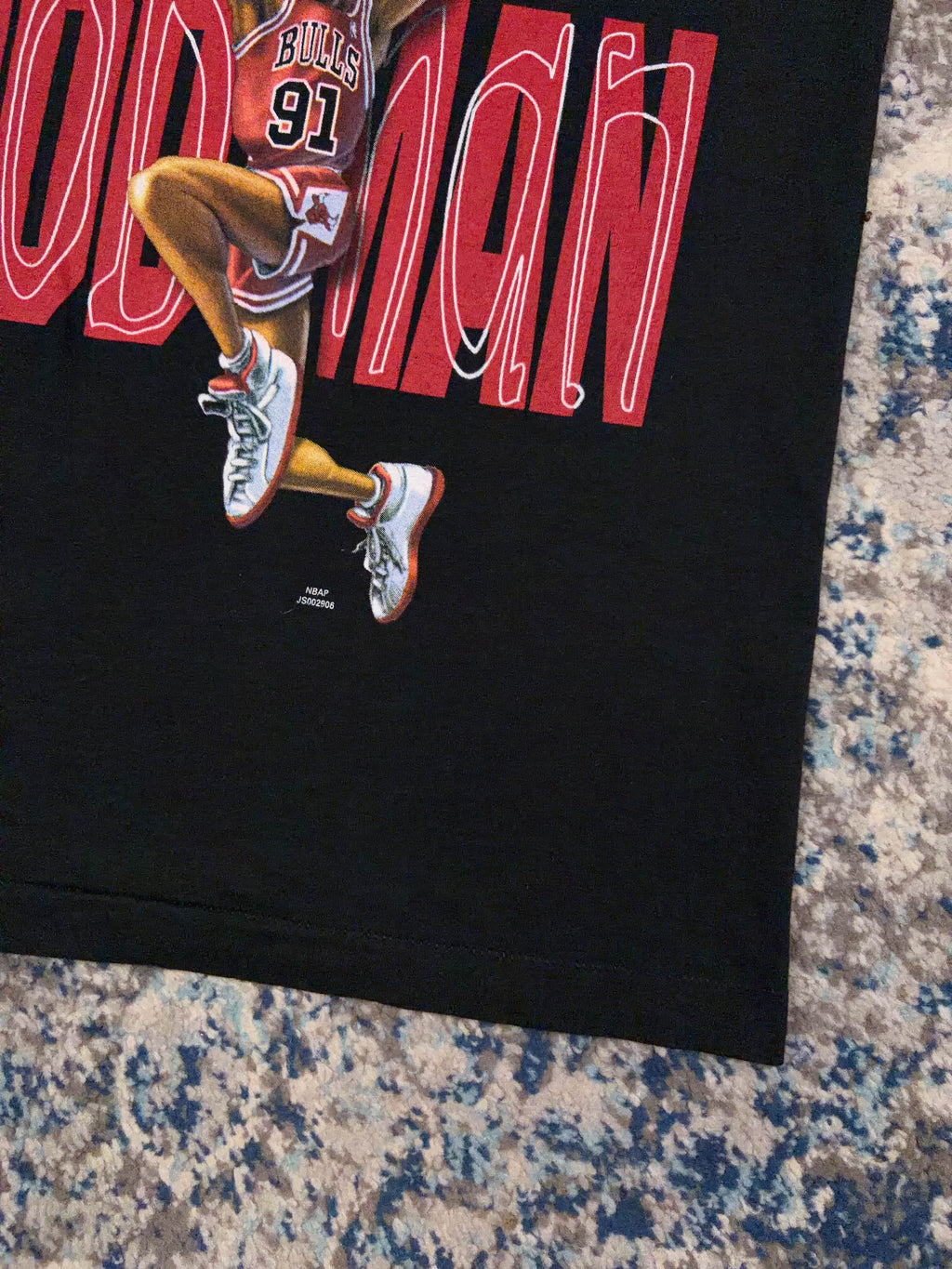 Vintage 90s Dennis Rodman #91 Chicago Bulls Caricature T-Shirt Size Medium