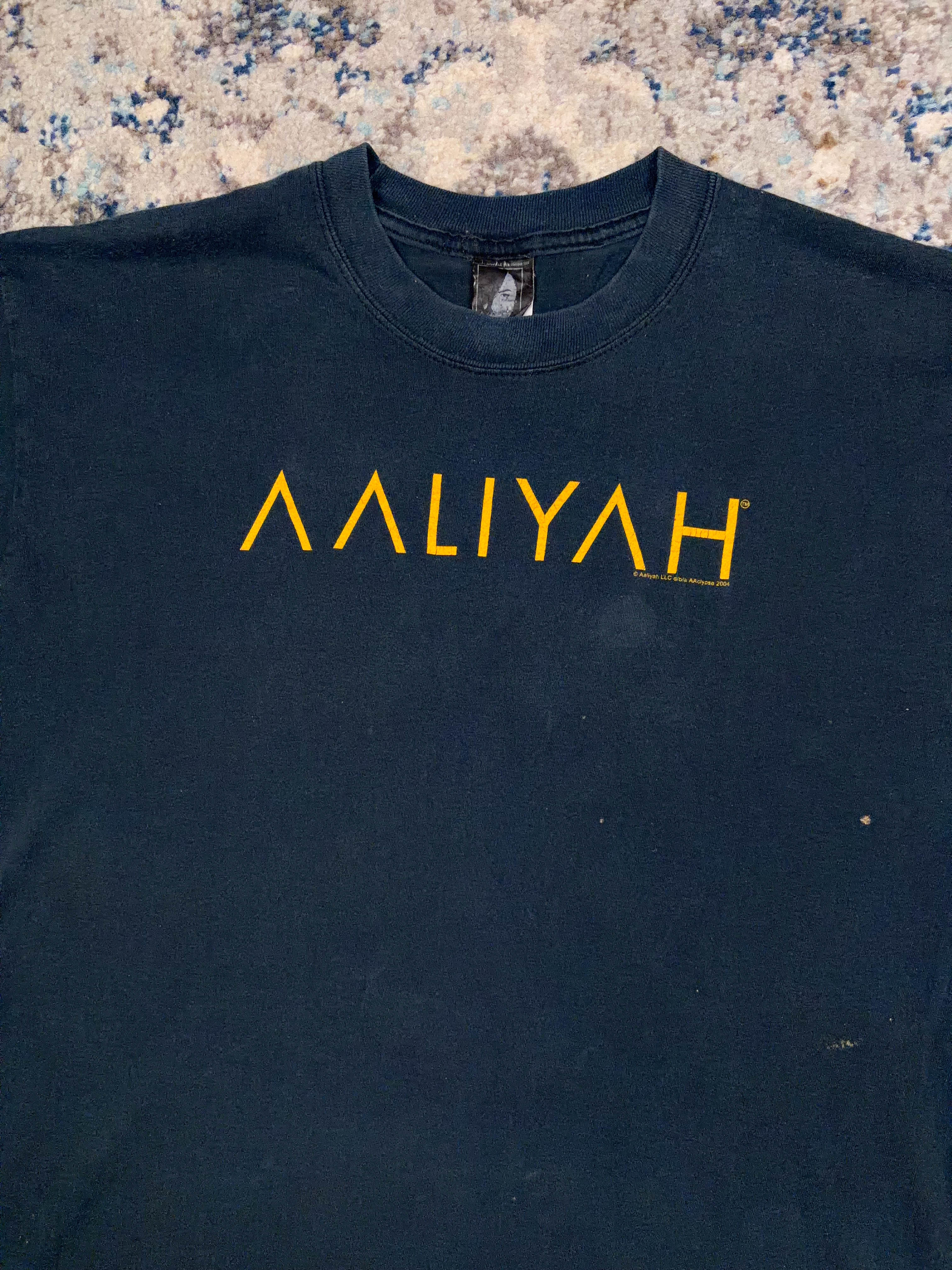 Vintage 2004 Aaliyah R&B Music Promo Memorial Graphic T-Shirt Size Large