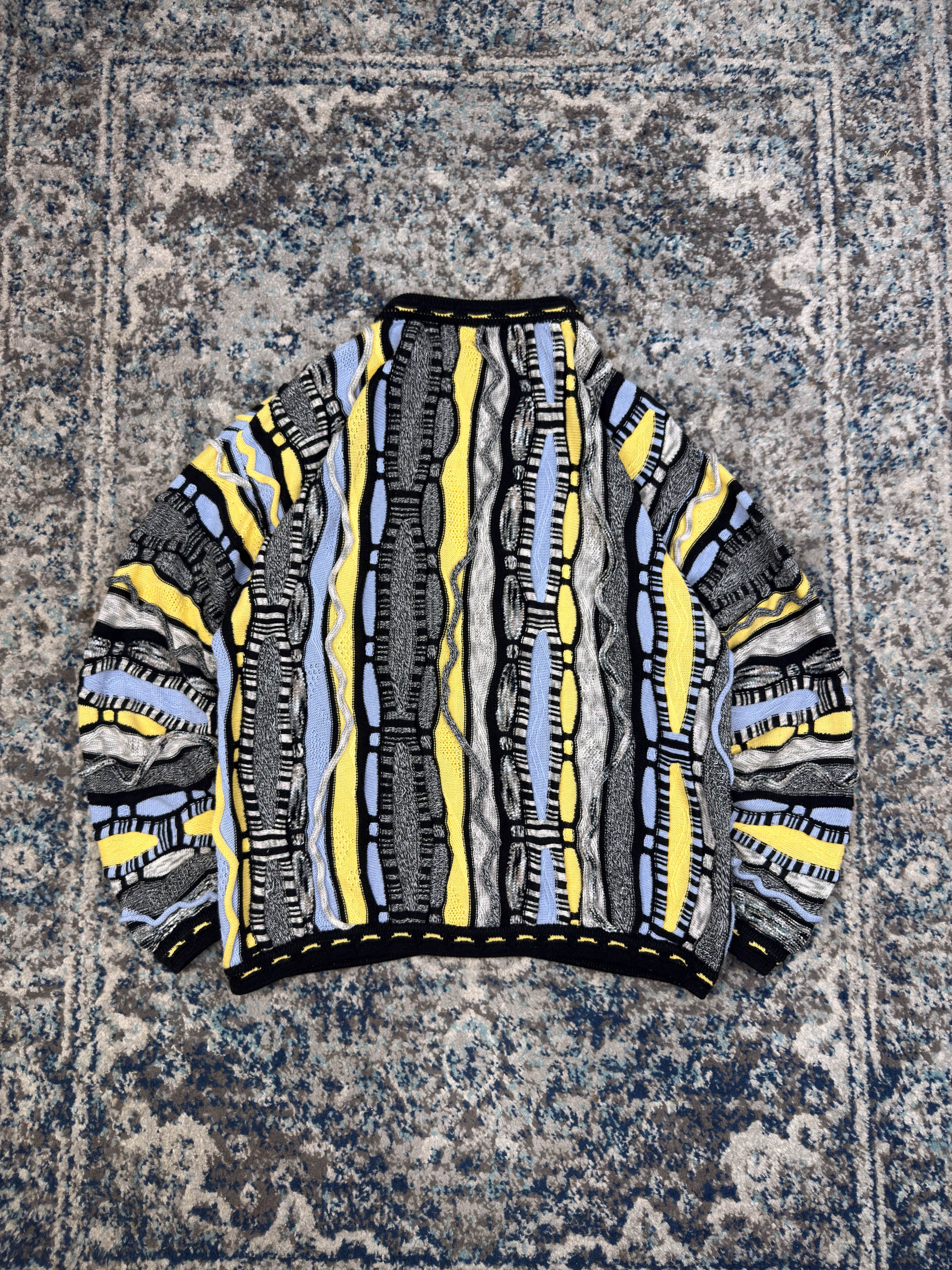 Vintage Bergati 3D Knit Abstract Patter Knit Sweater Size XL