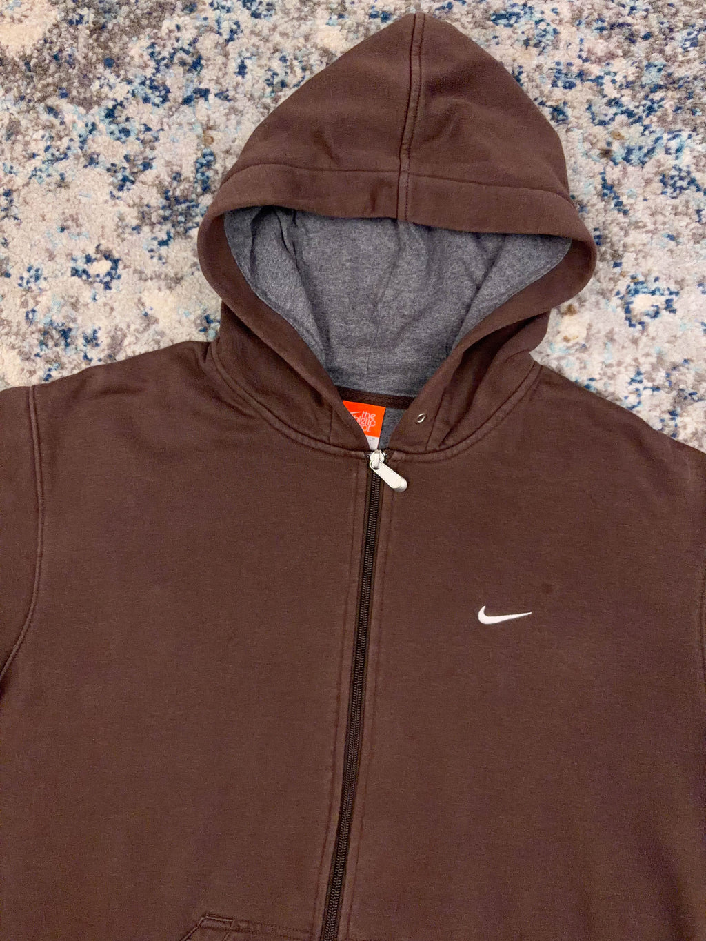Vintage Nike Embroidered Mini Swoosh Full Zip Sweatshirt Size Medium