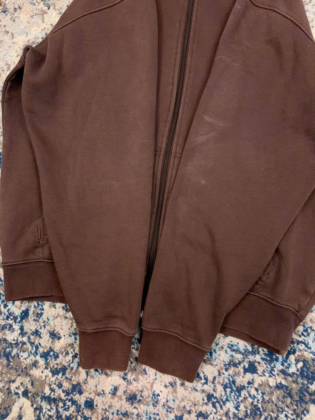 Vintage Nike Embroidered Mini Swoosh Full Zip Sweatshirt Size Medium