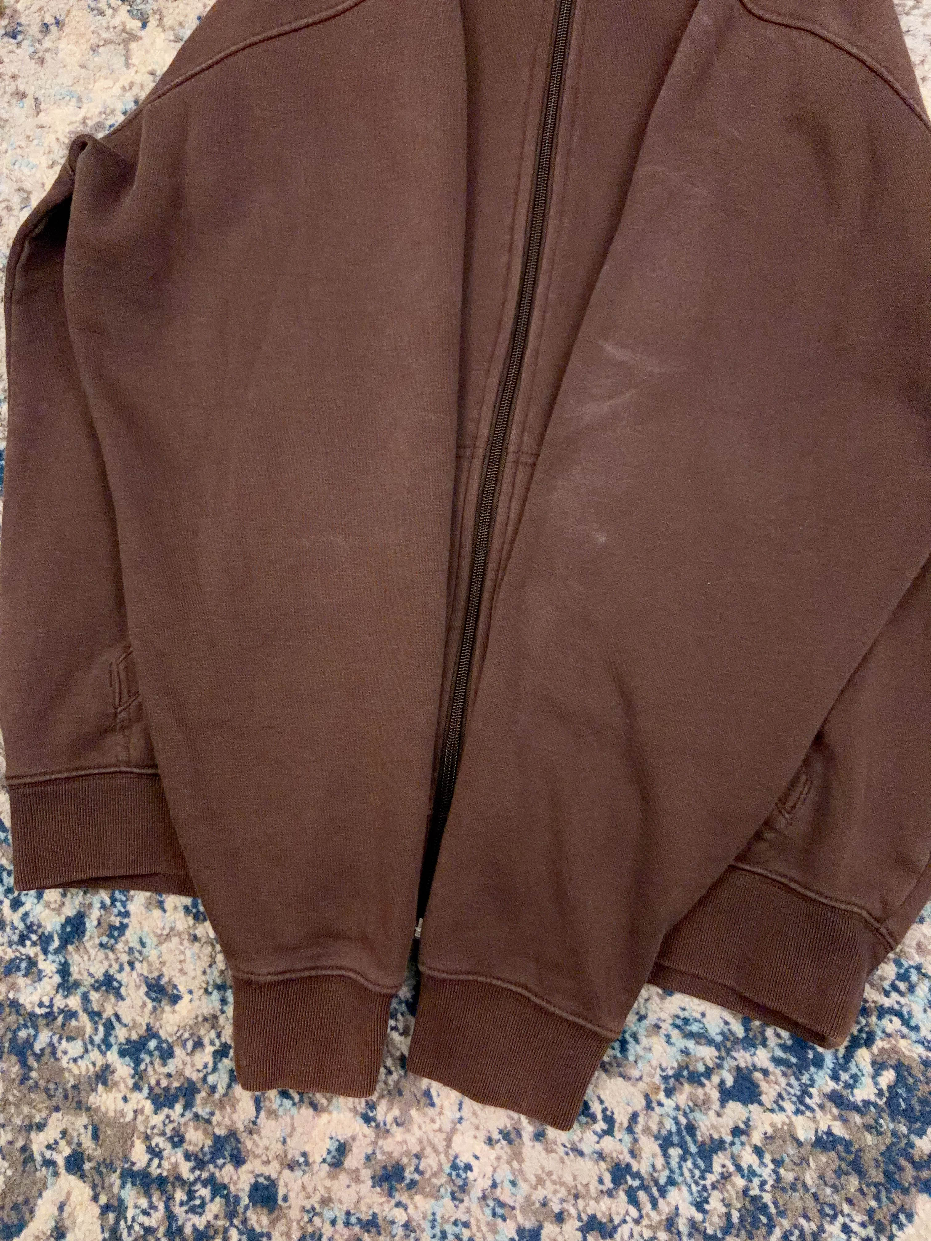 Vintage Nike Embroidered Mini Swoosh Full Zip Sweatshirt Size Medium