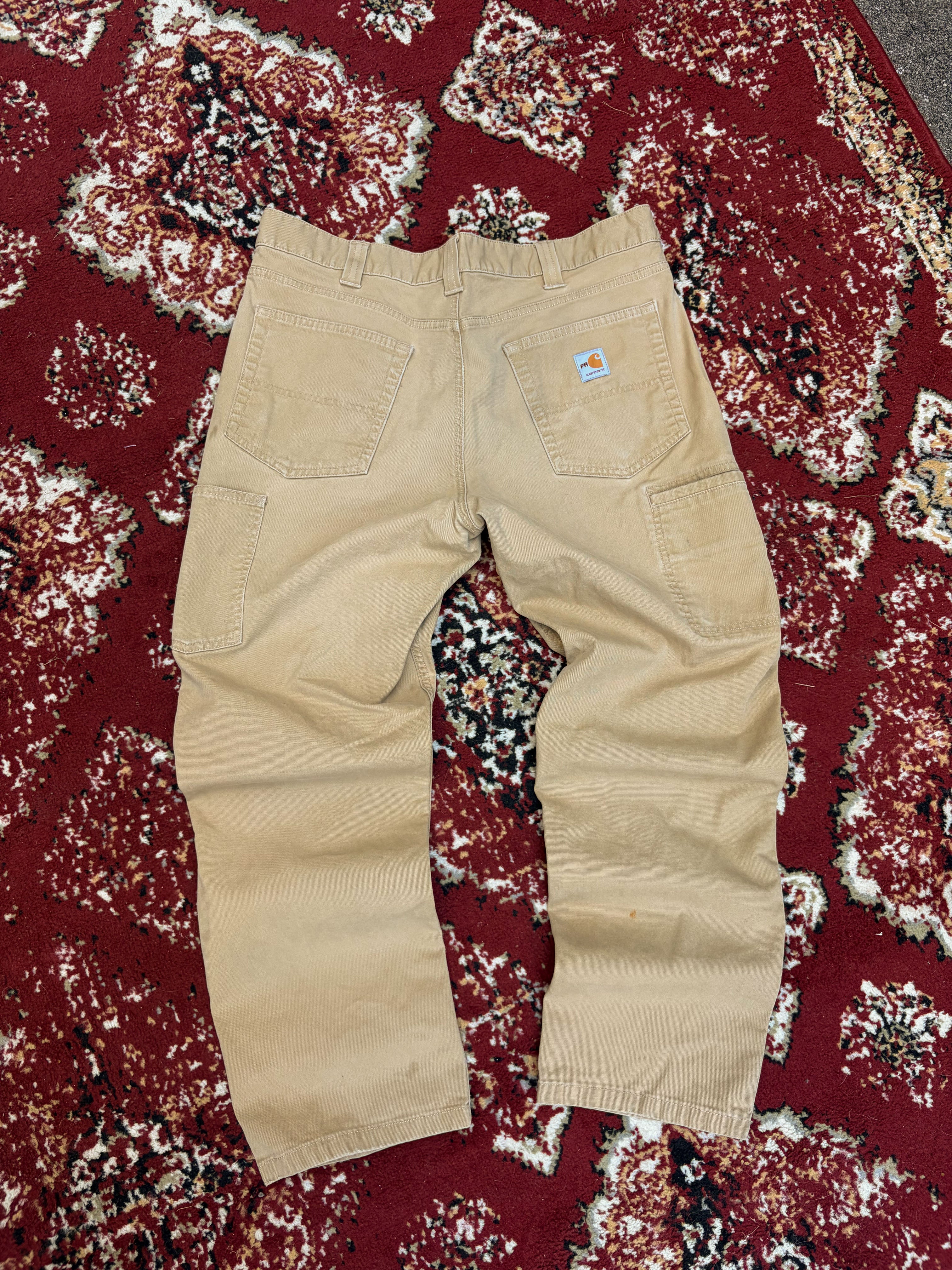 Vintage Carhartt FR Canvas Workwear Five Pocket Pants Size 35