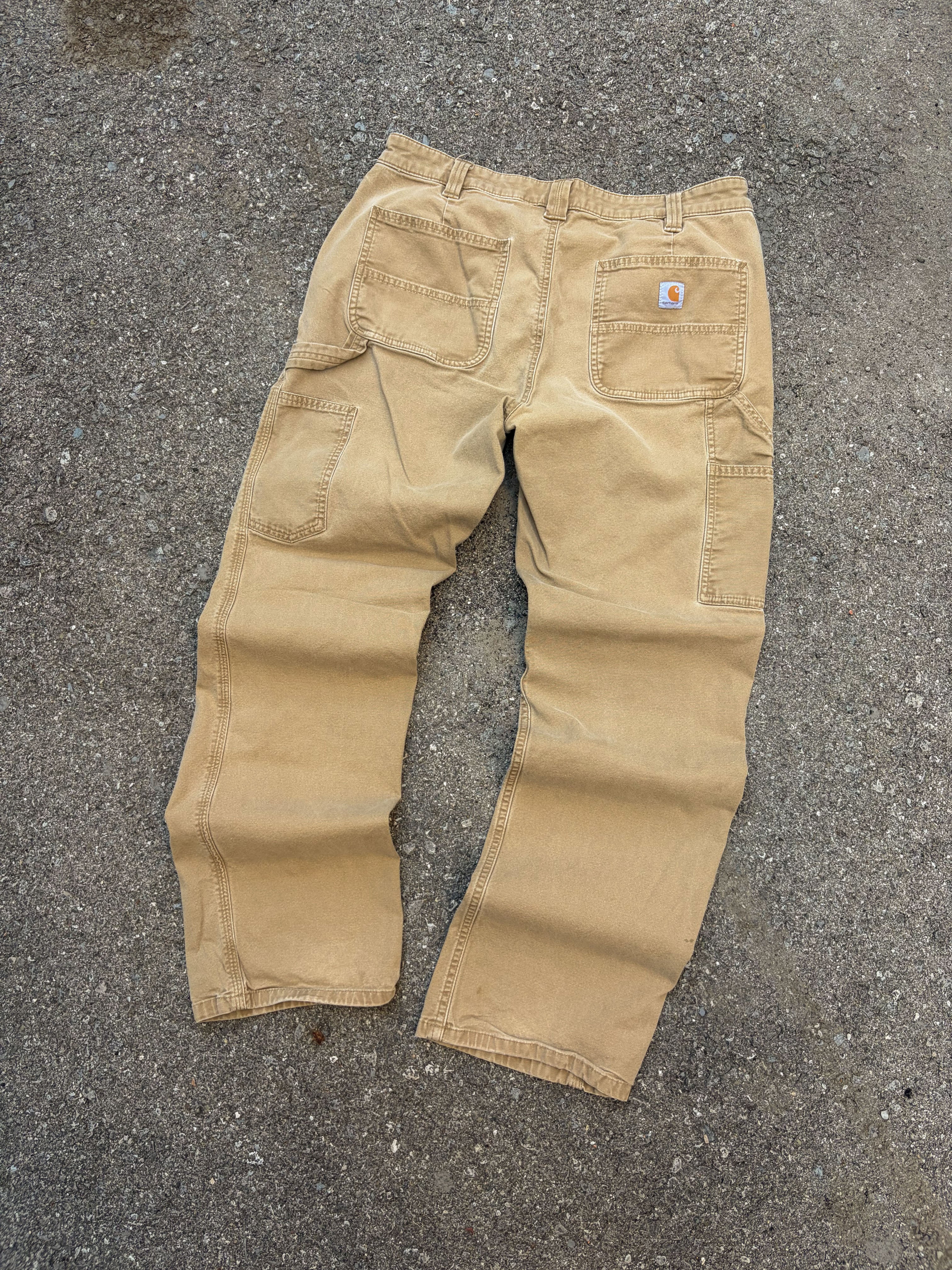 Vintage Carhartt Relaxed Fit Canvas Workwear Carpenter Pants Size 33