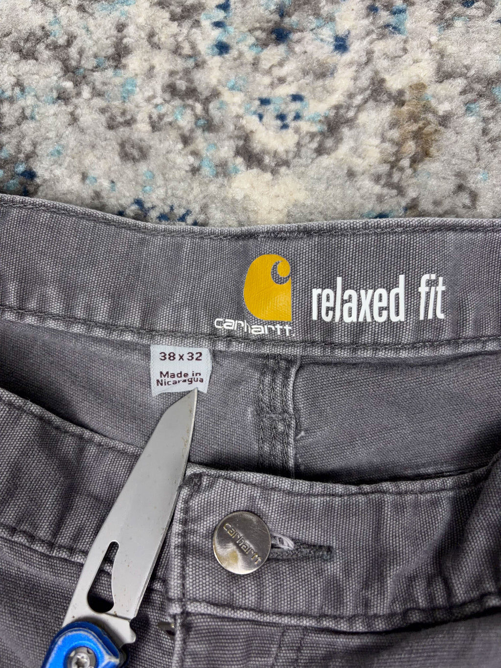 Vintage Carhartt Relaxed Fit Canvas Workwear Five Pocket Pants Size 36