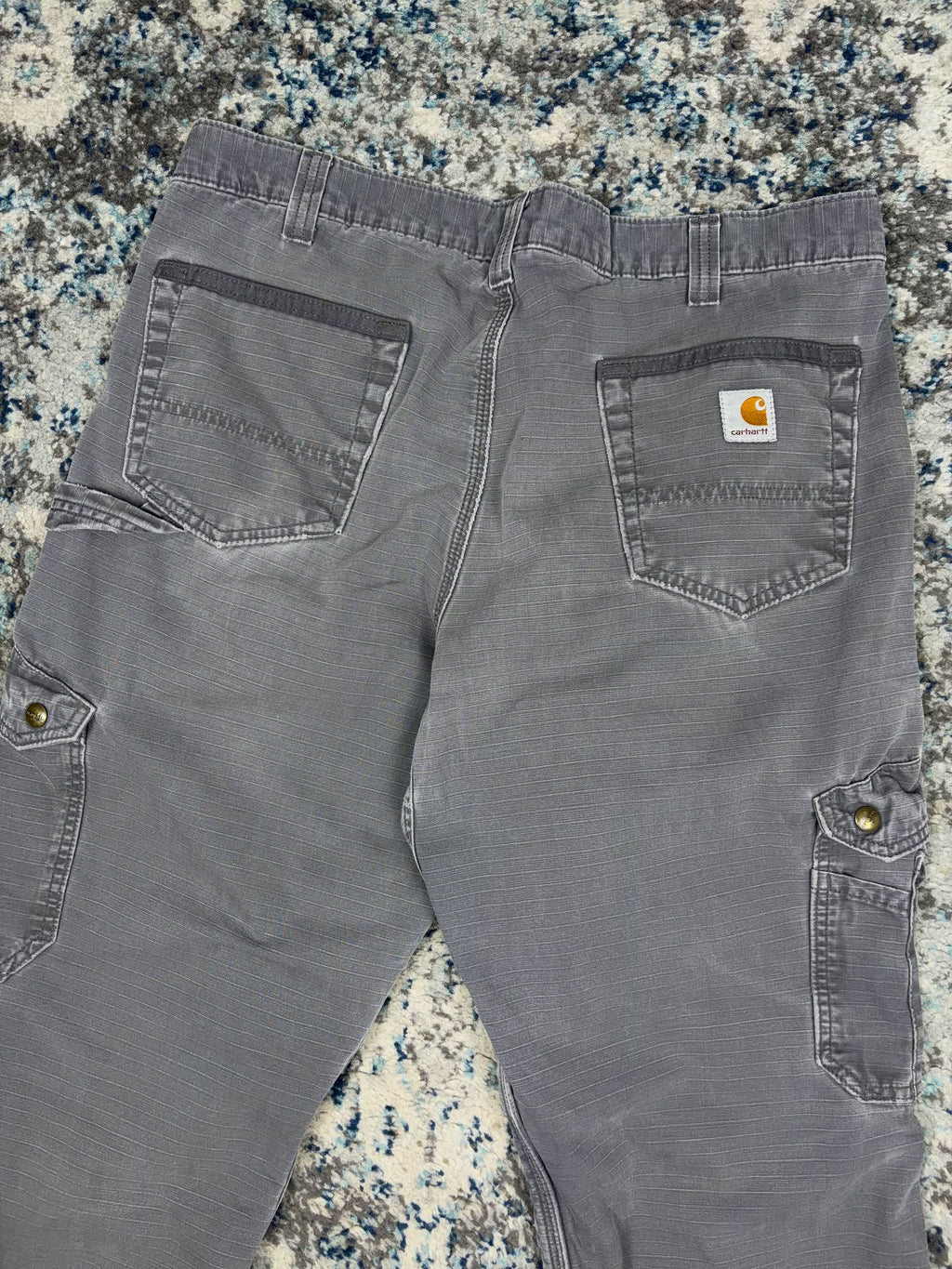 Vintage Carhartt Plaid Lined Ripstop Canvas Cargo Pants Size 37