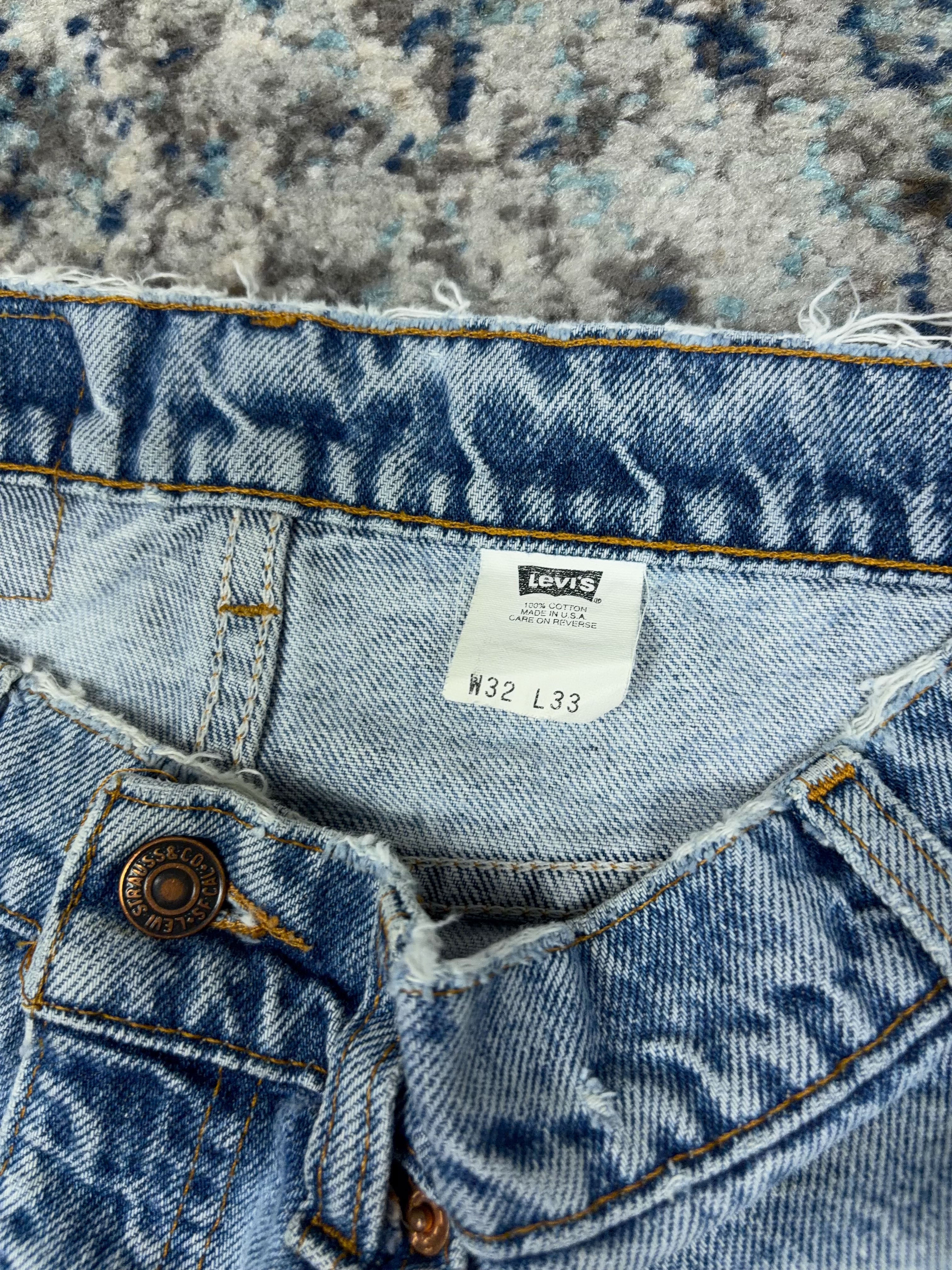 Vintage 90s Levis 517 Orange Tab Boot Cut Light Wash Denim Pants Size 30