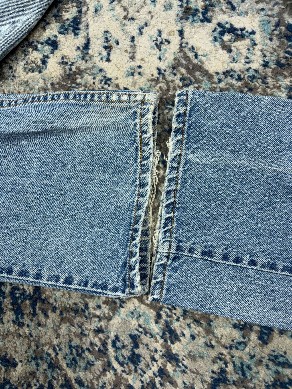 Vintage 90s Levis 517 Orange Tab Boot Cut Light Wash Denim Pants Size 30
