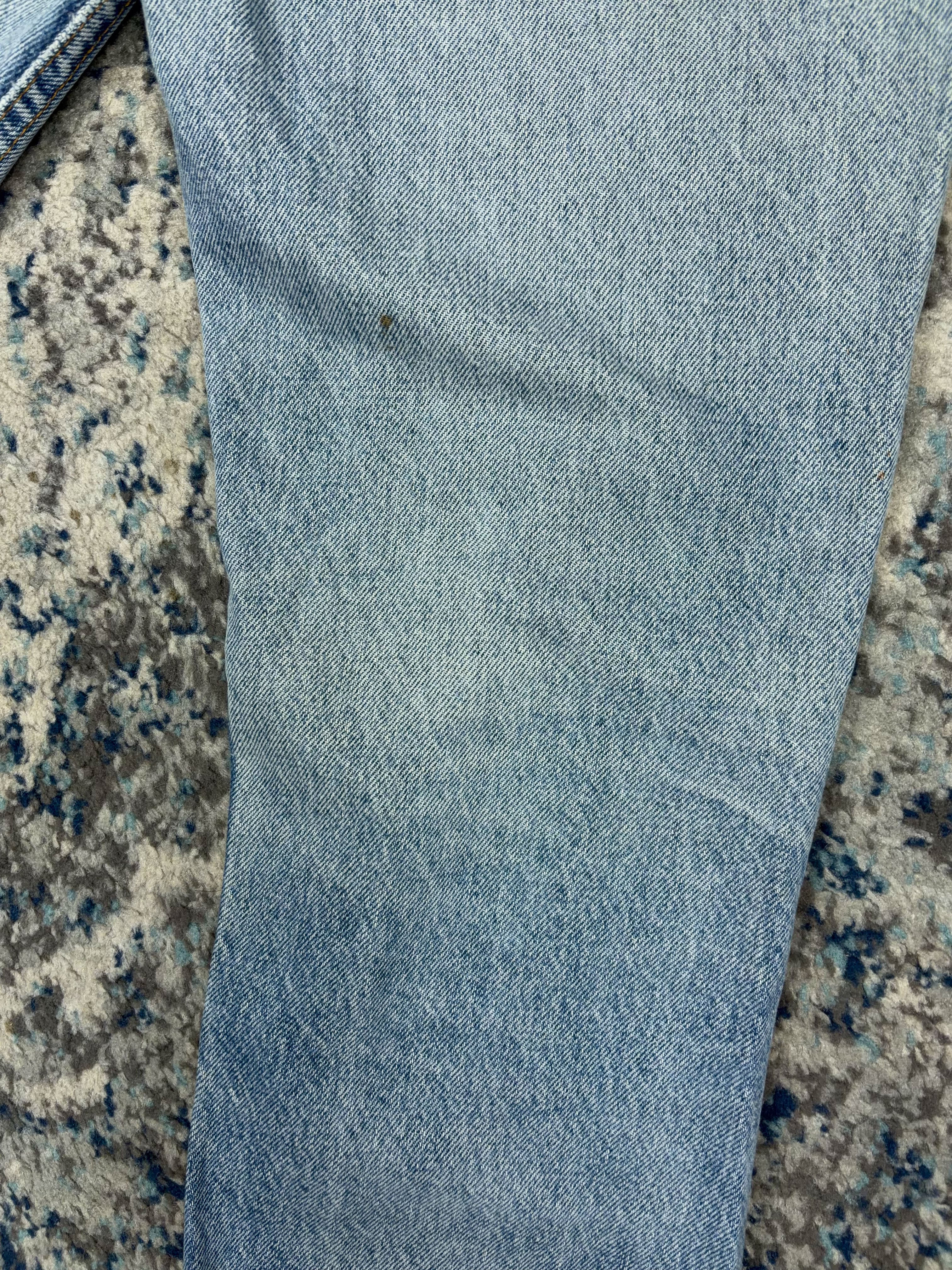 Vintage 90s Levis 517 Orange Tab Boot Cut Light Wash Denim Pants Size 30