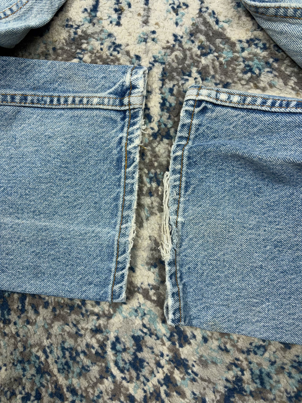 Vintage 90s Levis 517 Orange Tab Boot Cut Light Wash Denim Pants Size 30