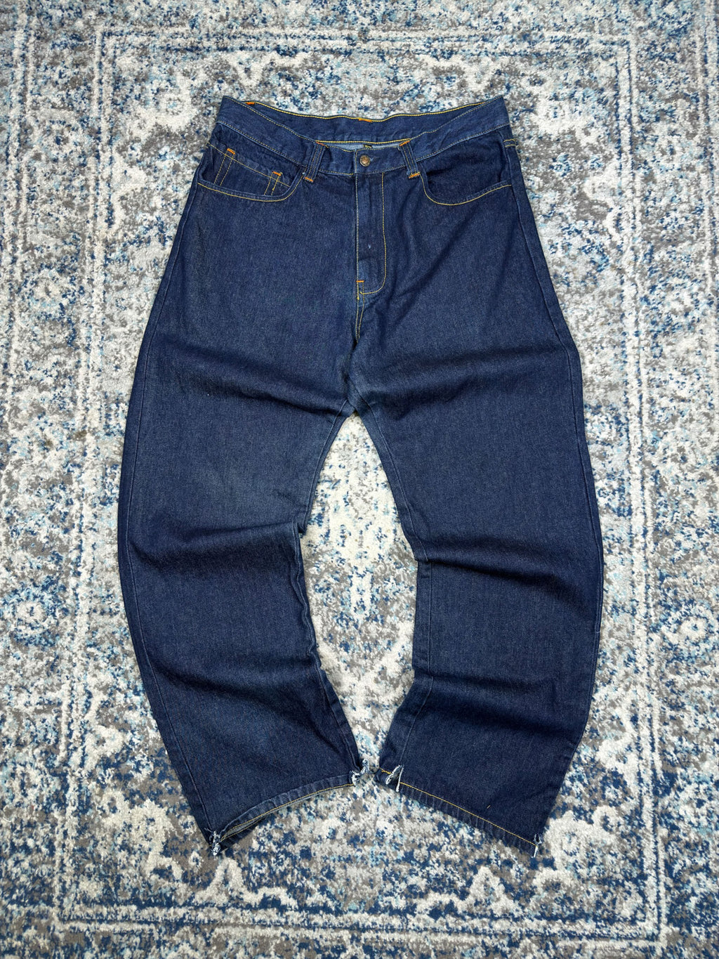 Vintage Y2K Kani Gold Embroidered Logo Graffiti Pocket Pants Size 36