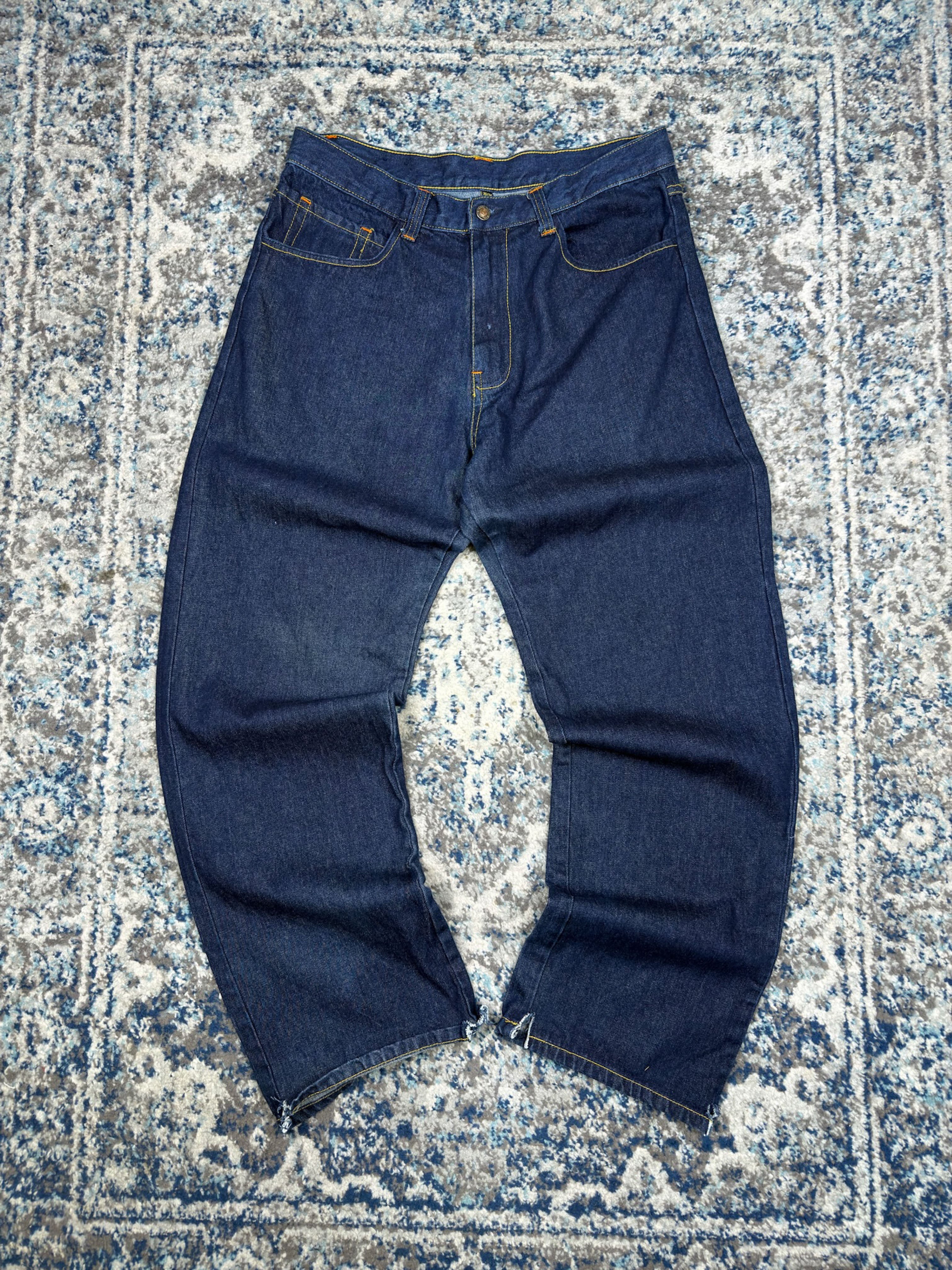 Vintage Y2K Kani Gold Embroidered Logo Graffiti Pocket Pants Size 36