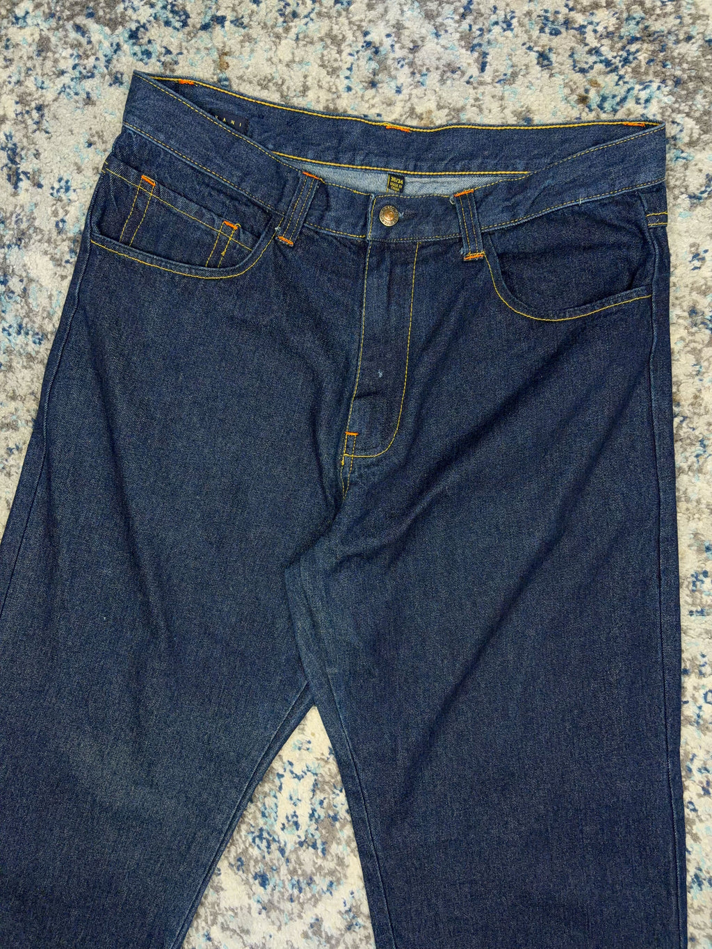 Vintage Y2K Kani Gold Embroidered Logo Graffiti Pocket Pants Size 36