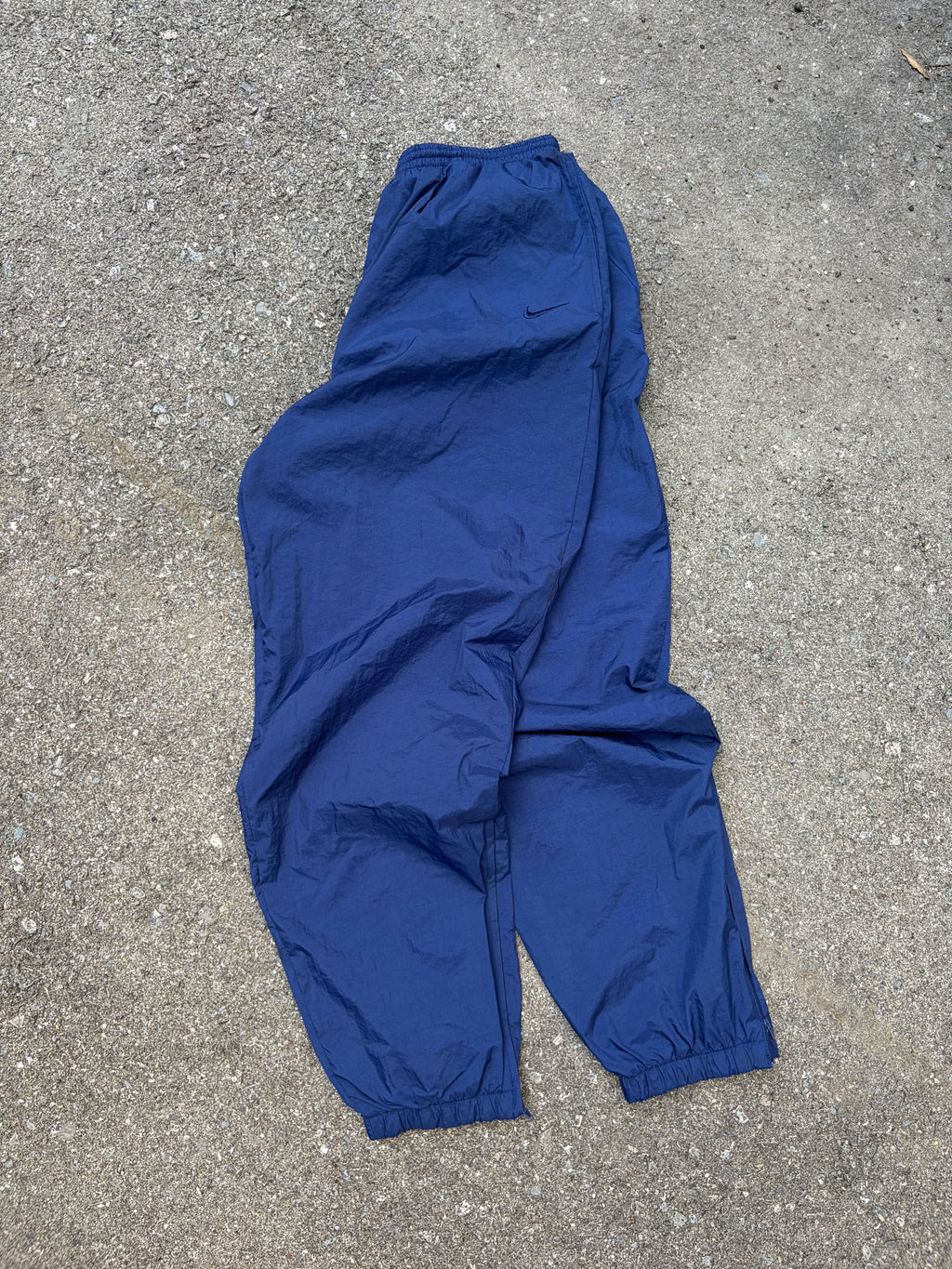 Vintage Nike Embroidered Tonal Swoosh Windbreaker Pants Size XL