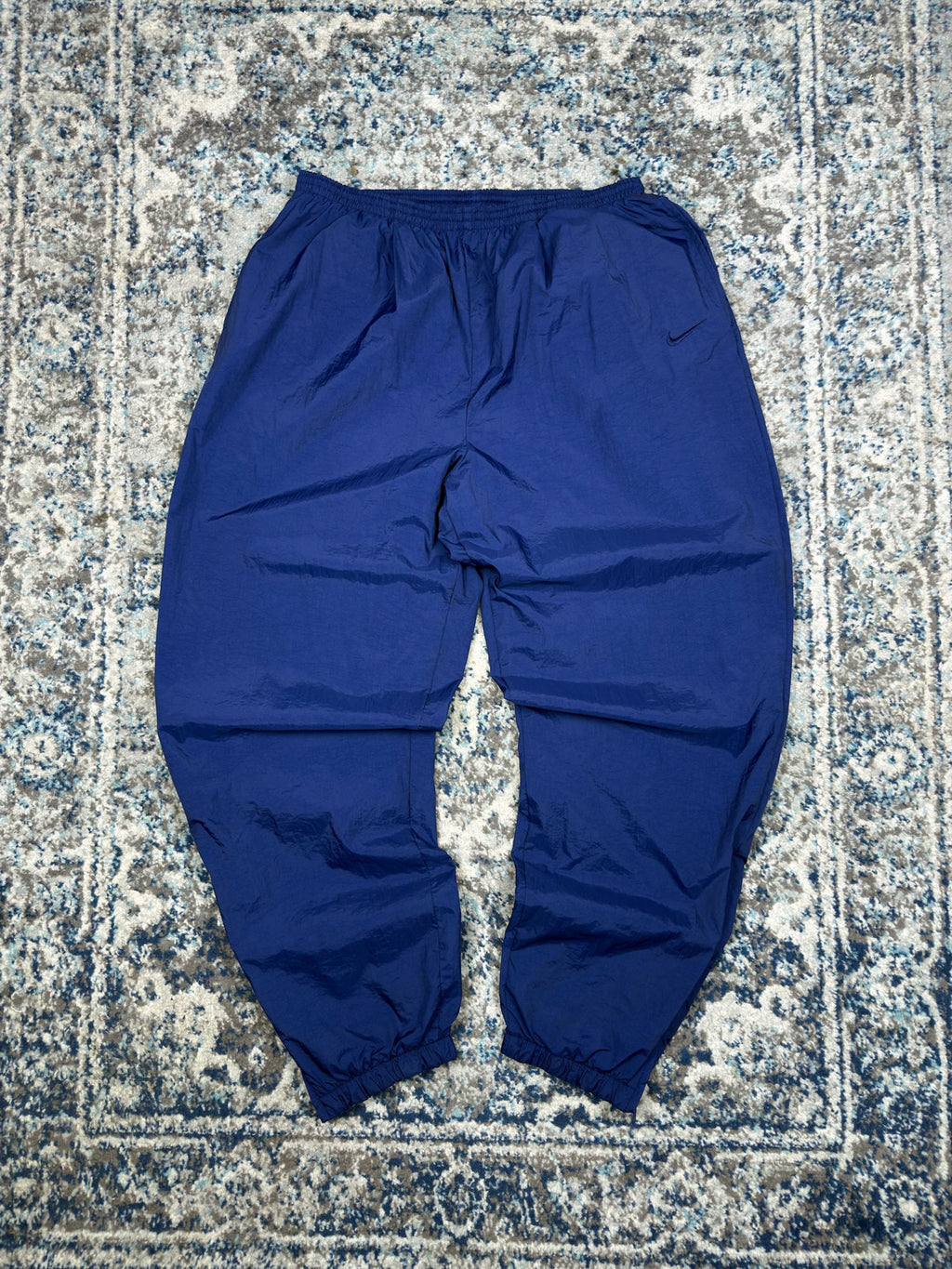 Vintage Nike Embroidered Tonal Swoosh Windbreaker Pants Size XL