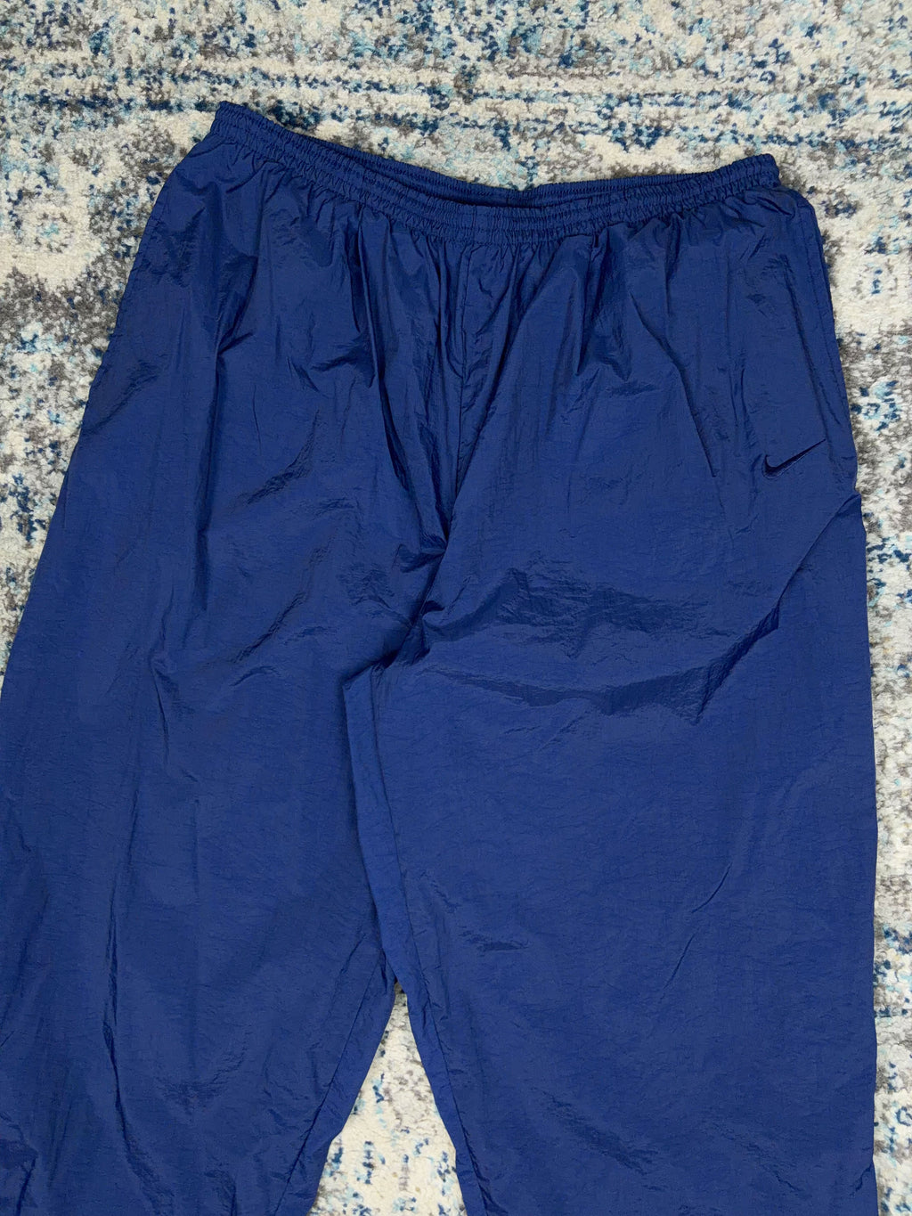 Vintage Nike Embroidered Tonal Swoosh Windbreaker Pants Size XL