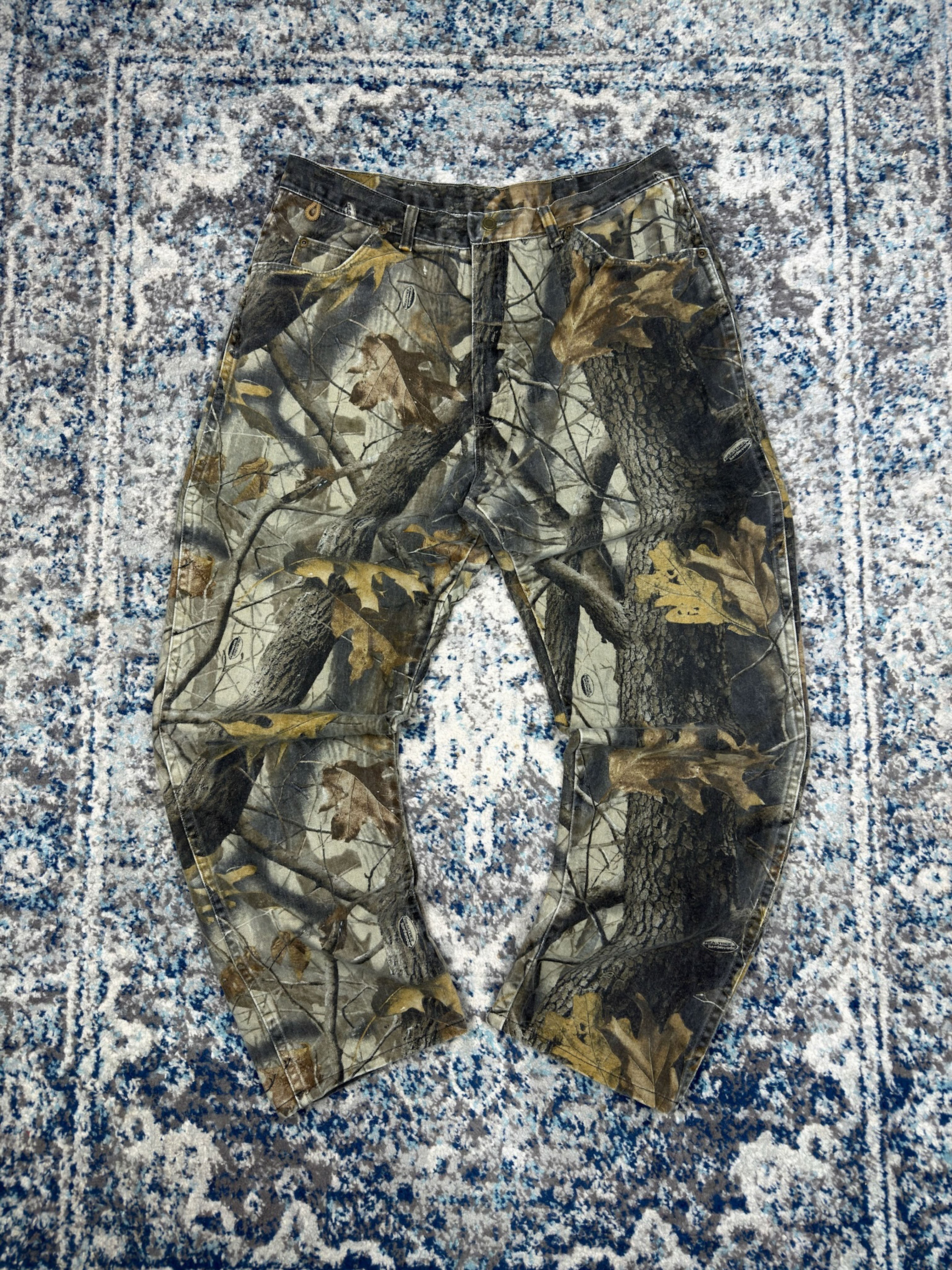 Vintage Wrangler Rugged Wear Realtree Hardwoods Camo Pants Size 35