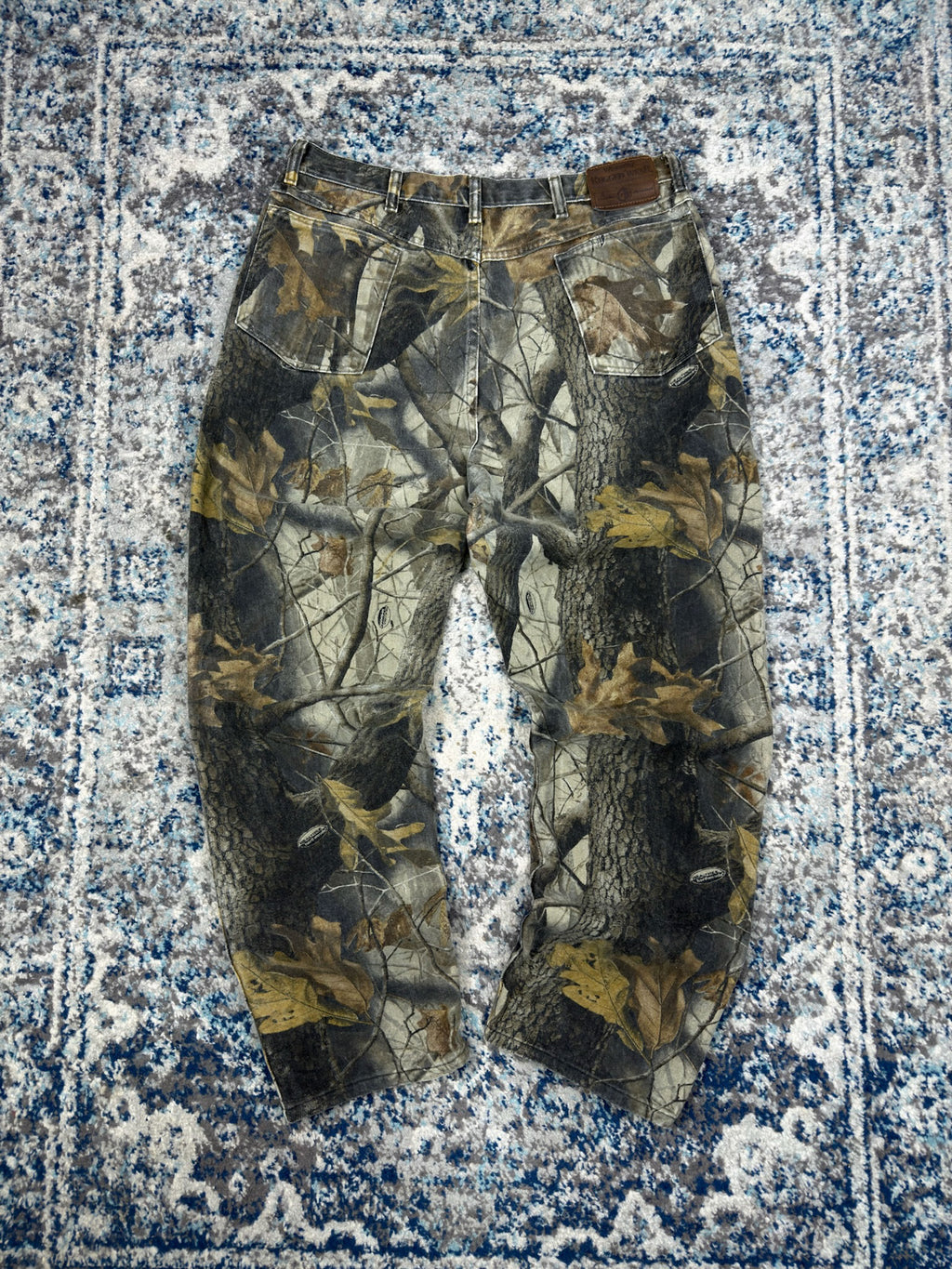 Vintage Wrangler Rugged Wear Realtree Hardwoods Camo Pants Size 35