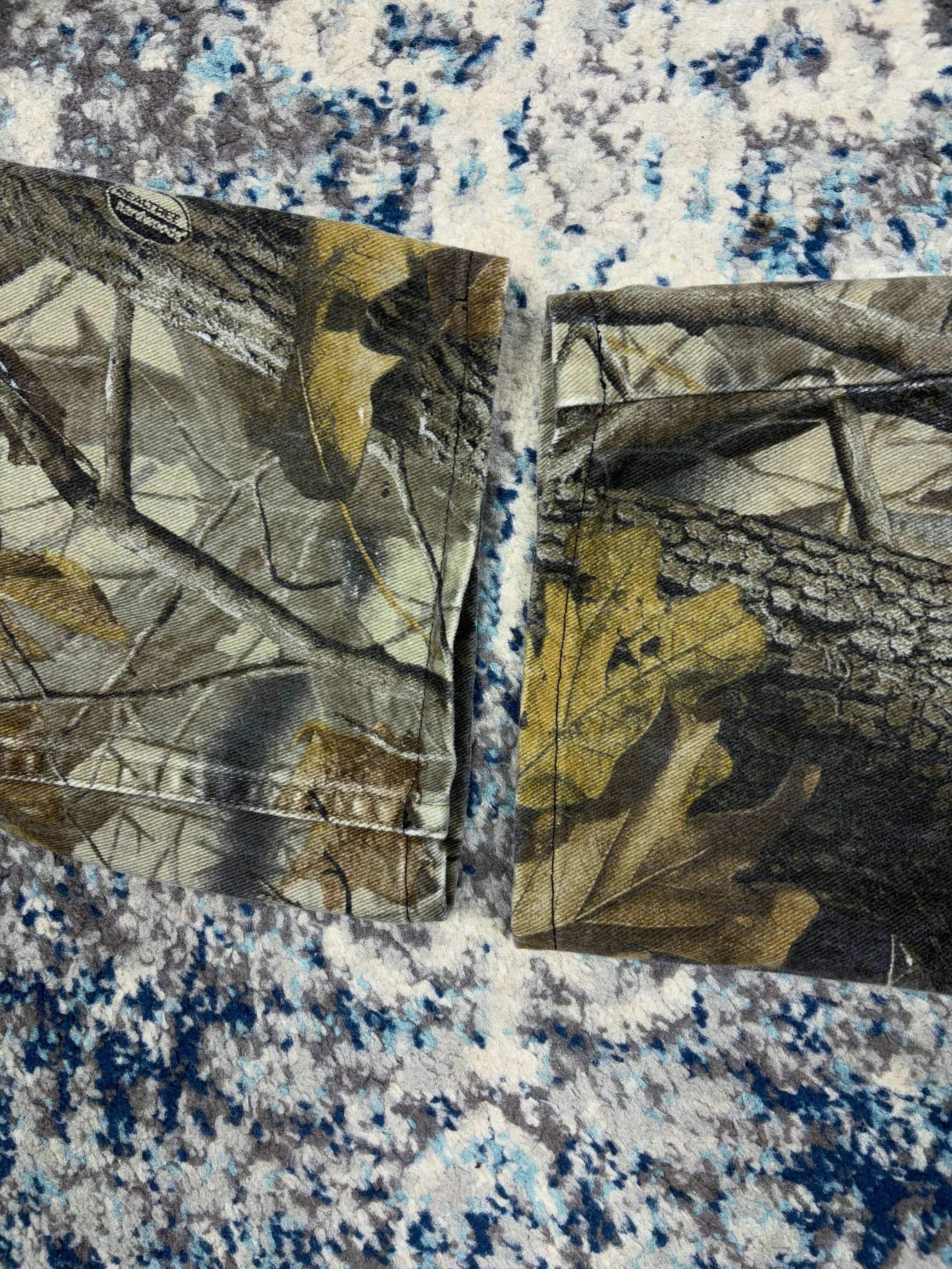 Vintage Wrangler Rugged Wear Realtree Hardwoods Camo Pants Size 35