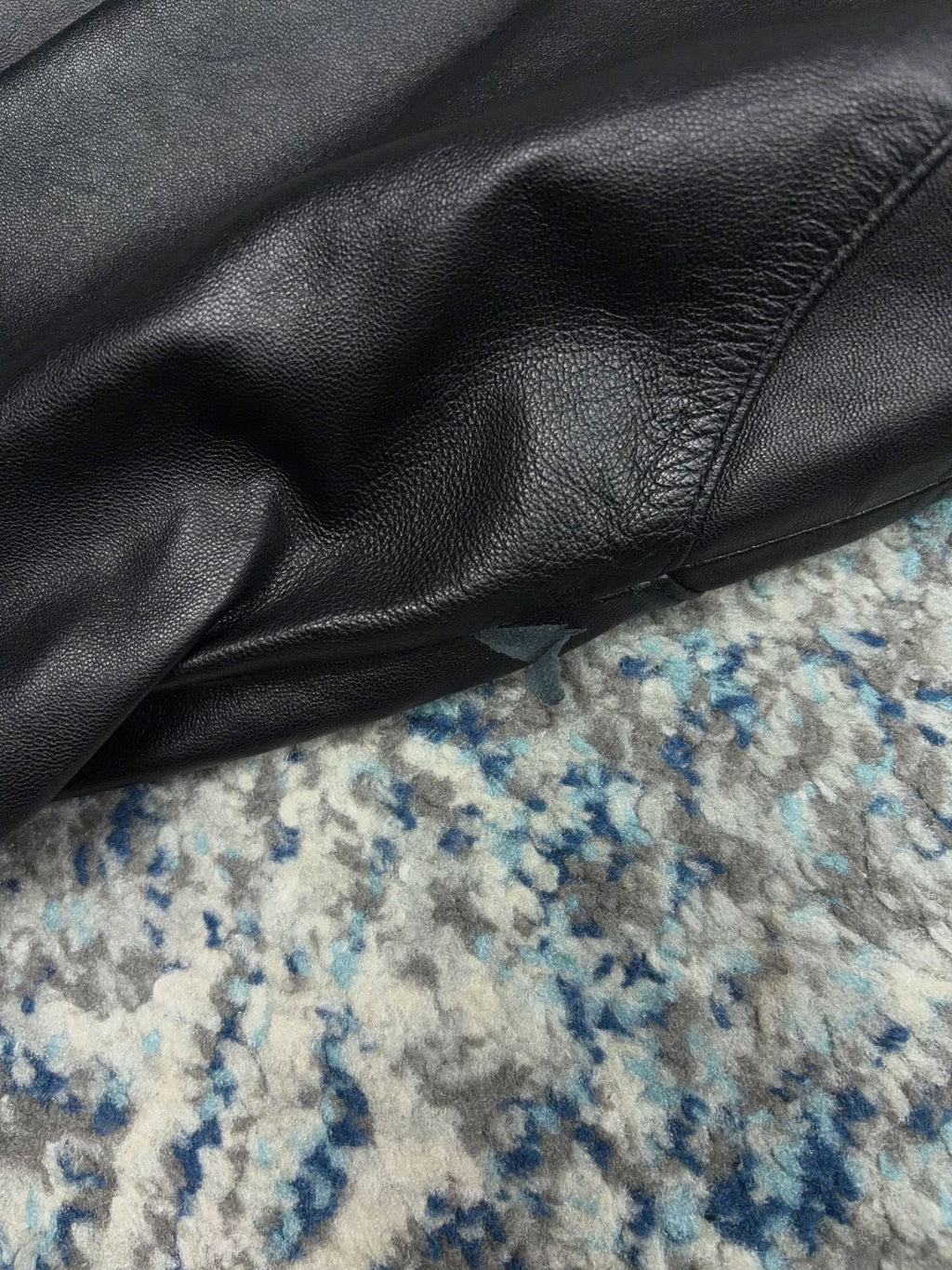 Roundtree & Yorke Lamb Skin Leather Bomber Jacket Size Large