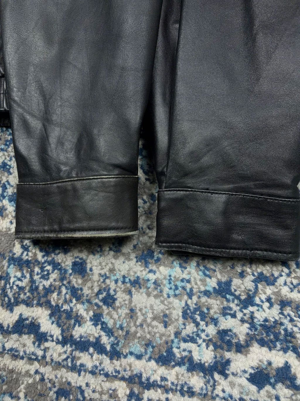 Roundtree & Yorke Lamb Skin Leather Bomber Jacket Size Large