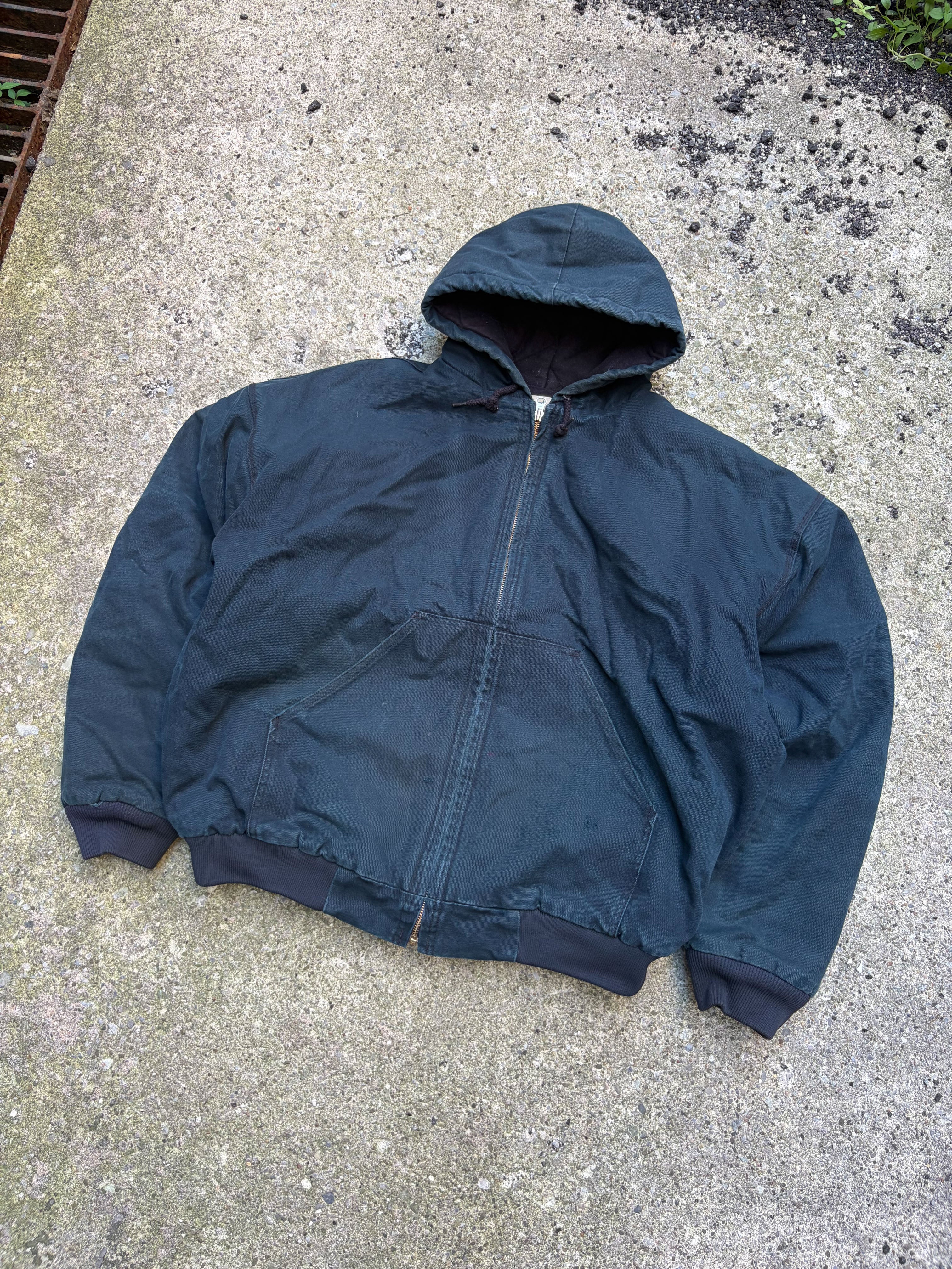 Vintage WearGuard Insulated Hooded Workwear Bomber Jacket Size XL