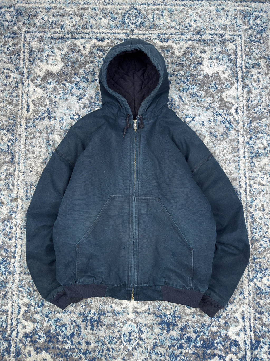 Vintage WearGuard Insulated Hooded Workwear Bomber Jacket Size XL