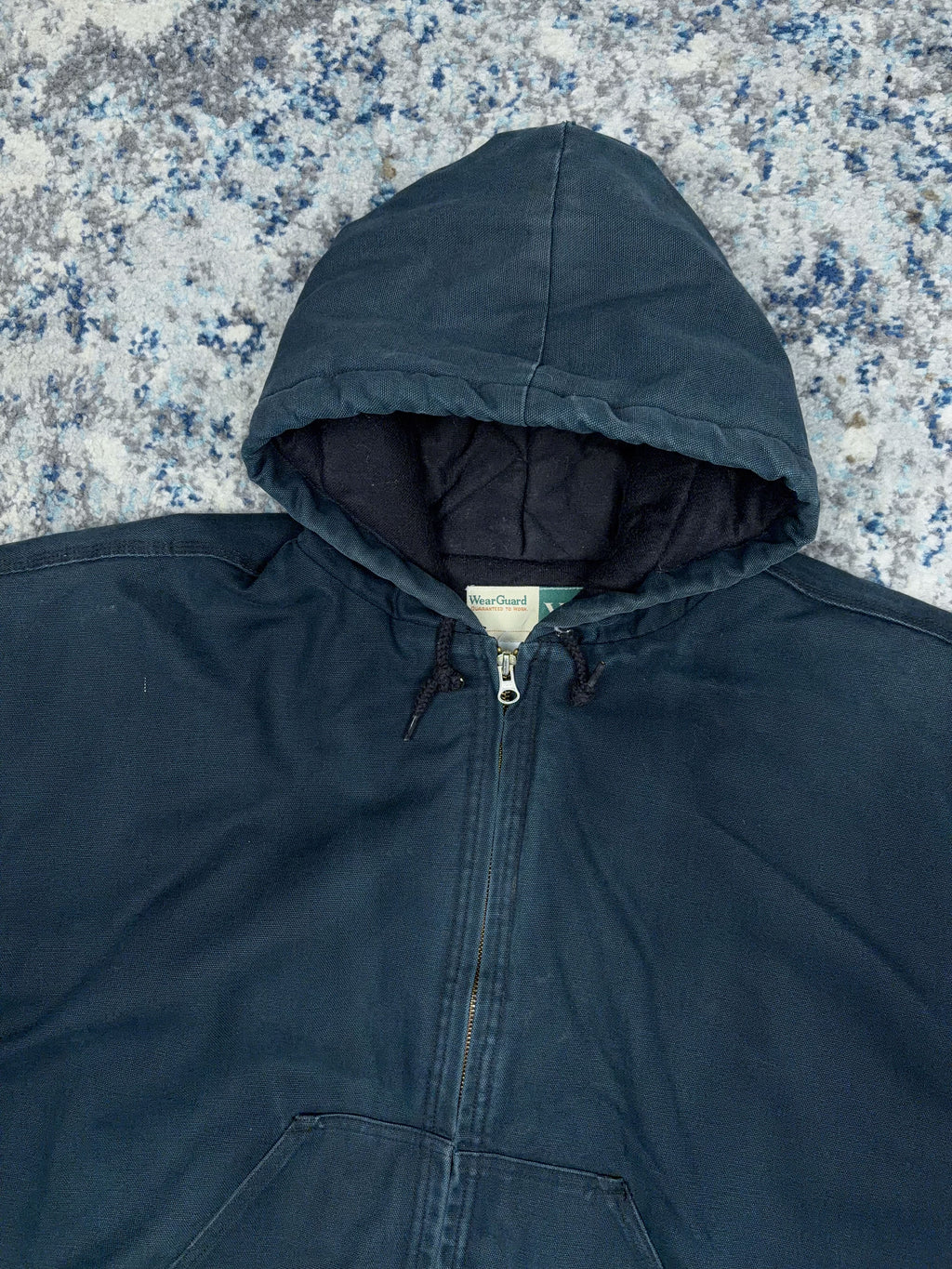 Vintage WearGuard Insulated Hooded Workwear Bomber Jacket Size XL