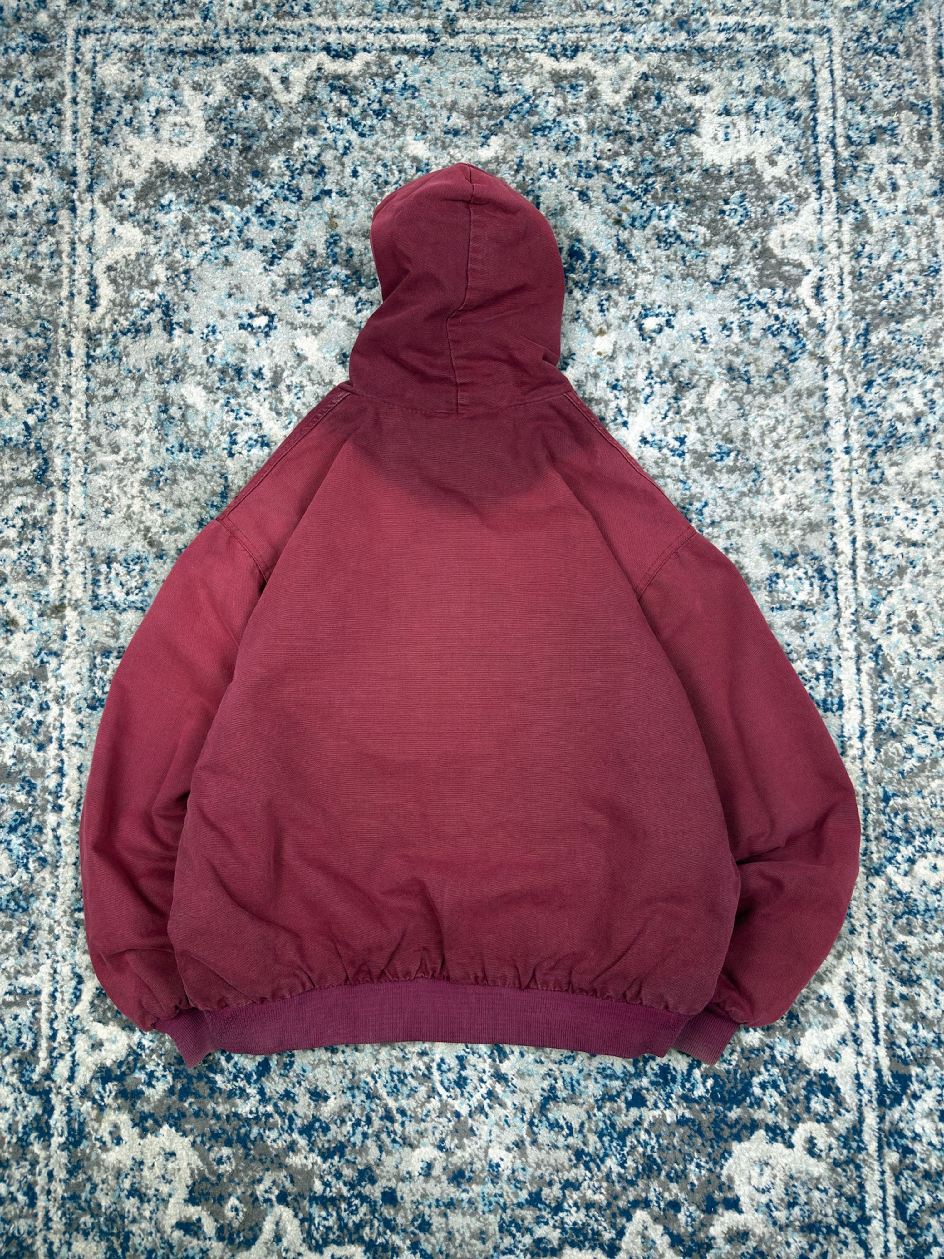 Vintage Hired Hand Thermal Lined Hooded Workwear Bomber Jacket Size XL