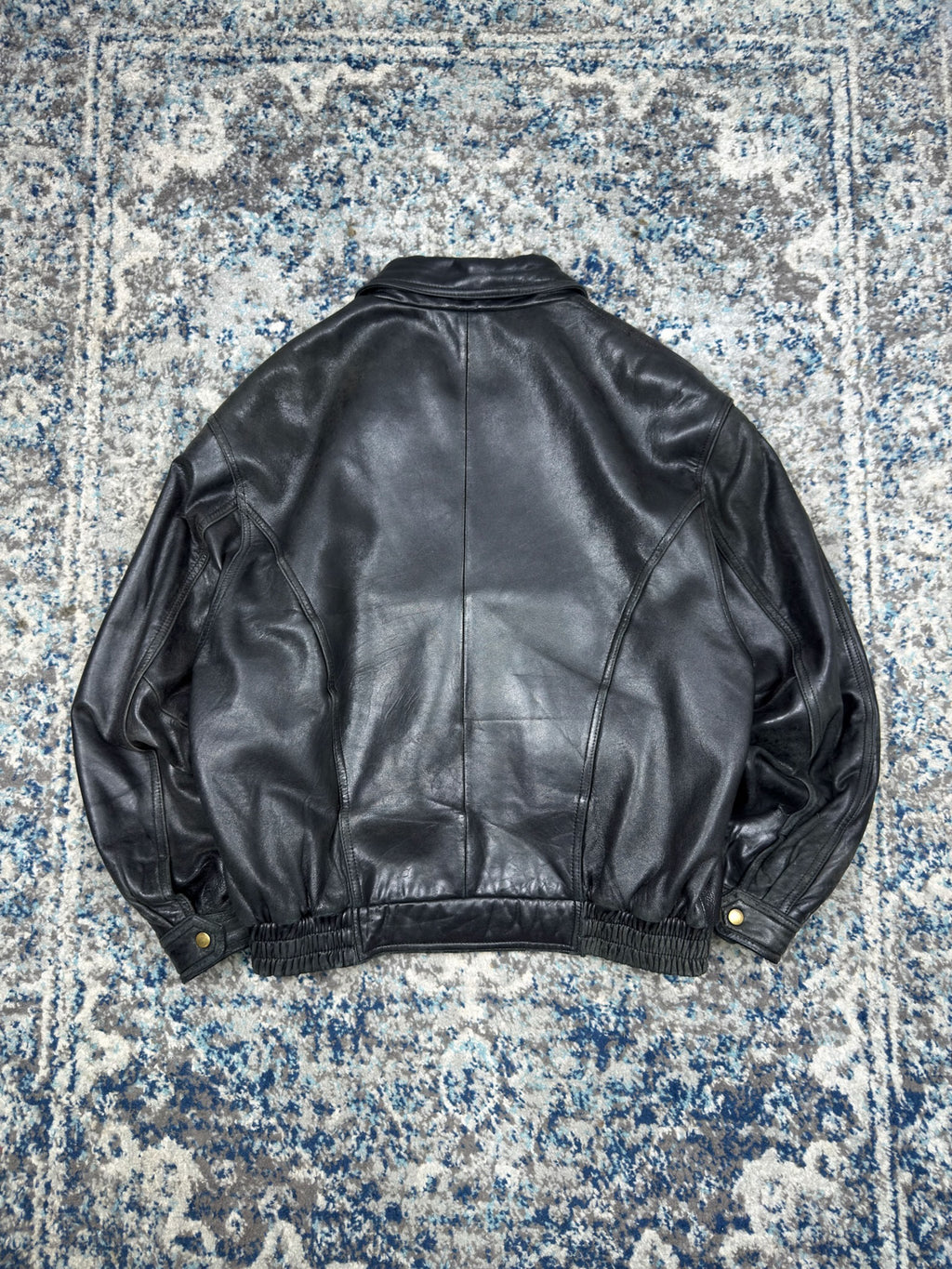 Vintage Couture By J. Park Lamb Leather Bomber Jacket Size Medium