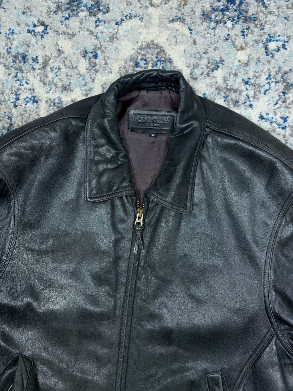 Vintage Couture By J. Park Lamb Leather Bomber Jacket Size Medium