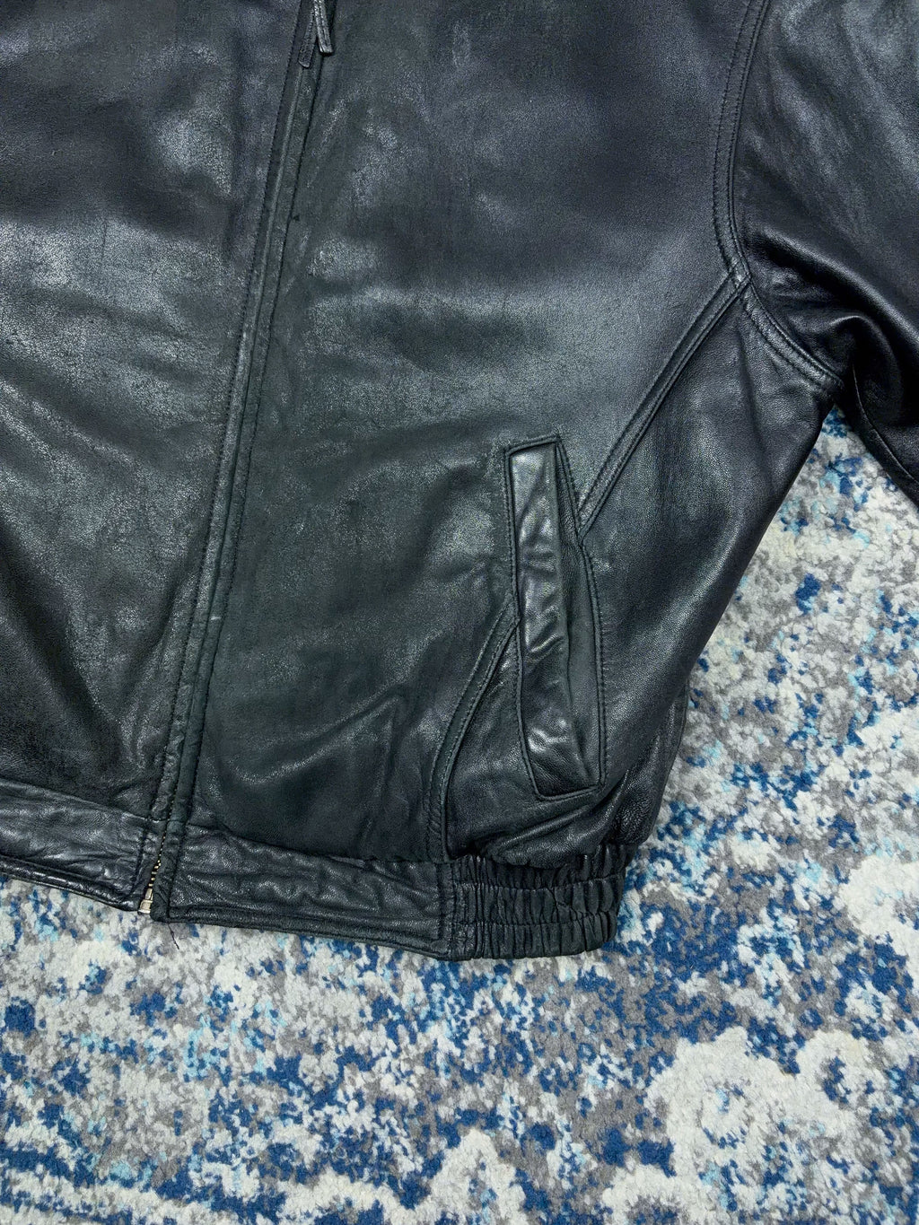 Vintage Couture By J. Park Lamb Leather Bomber Jacket Size Medium