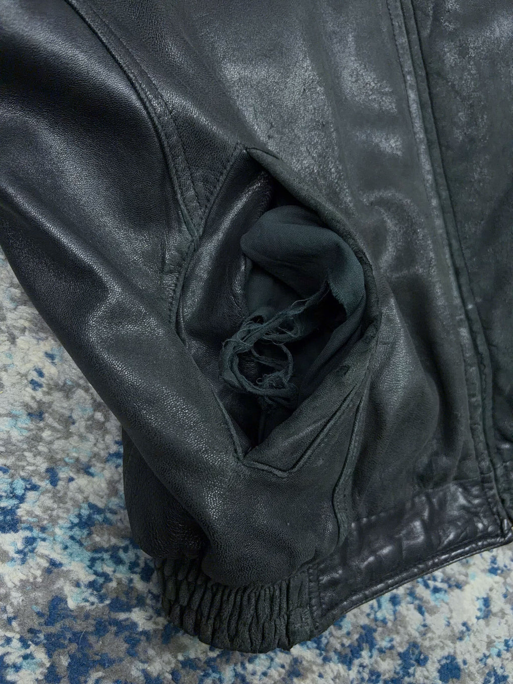 Vintage Couture By J. Park Lamb Leather Bomber Jacket Size Medium