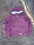 Vintage C.S. Smith Workwear Sherpa Lined Hooded Jacket Size XL YOUTH