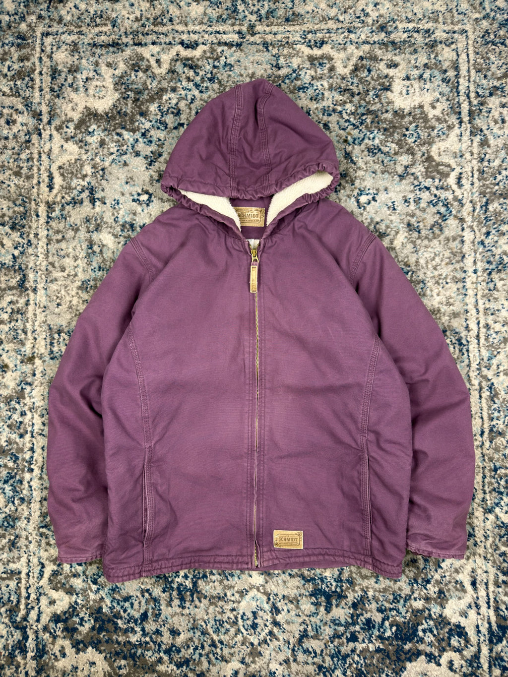 Vintage C.S. Smith Workwear Sherpa Lined Hooded Jacket Size XL YOUTH