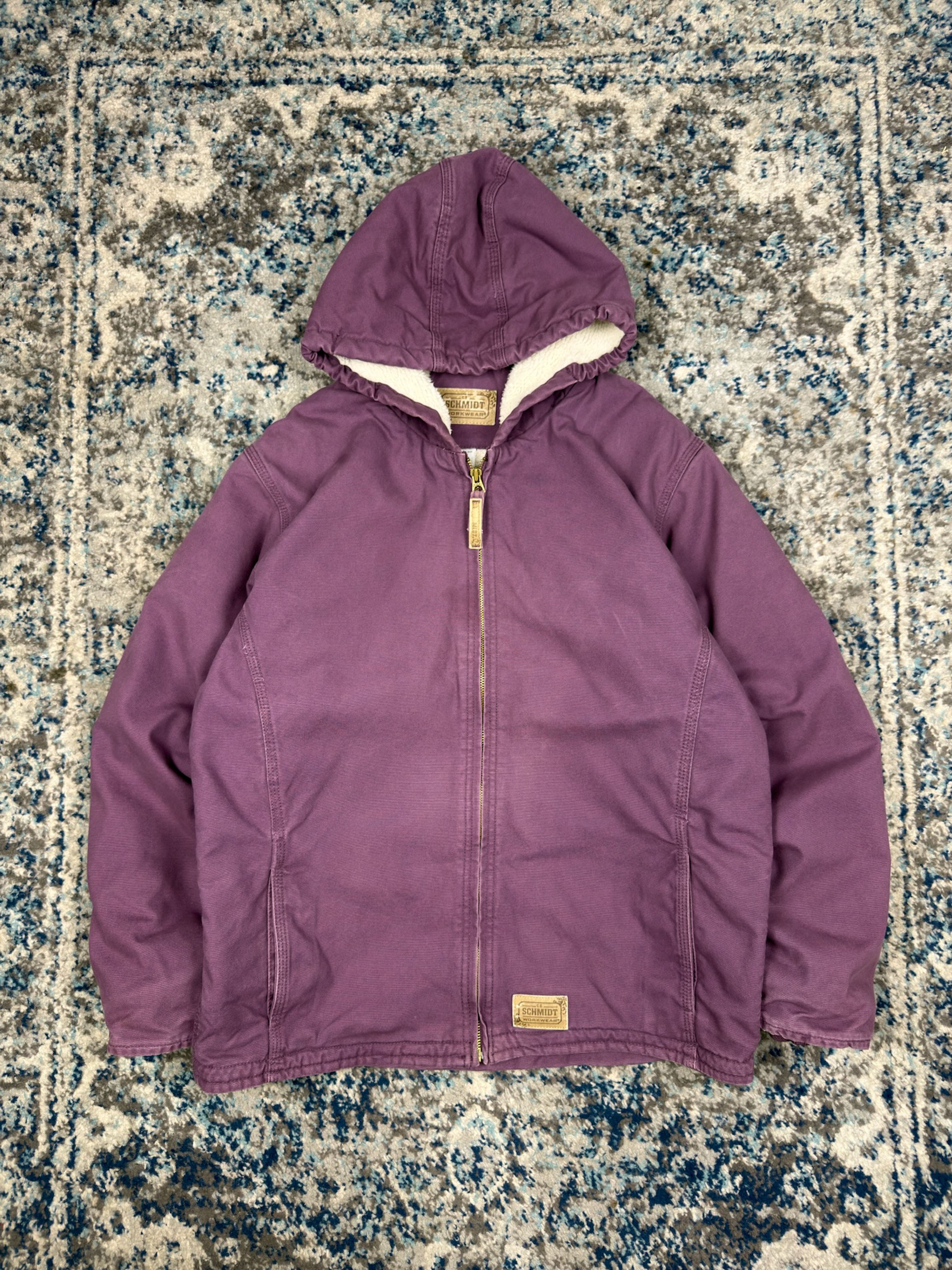 Vintage C.S. Smith Workwear Sherpa Lined Hooded Jacket Size XL YOUTH