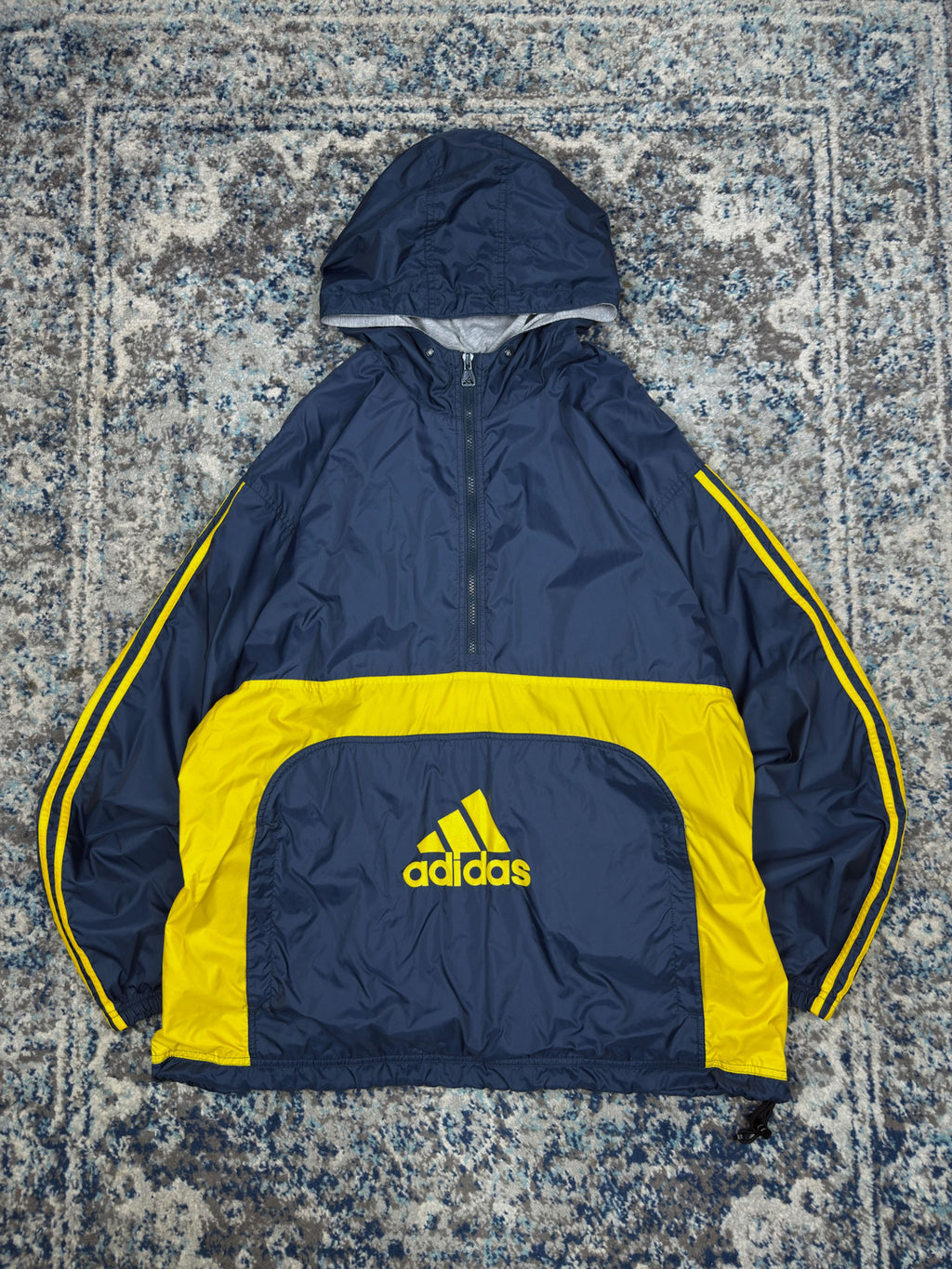 Vintage Adidas 1/2 Zip Pullover Anorak Windbreaker Jacket Size XL
