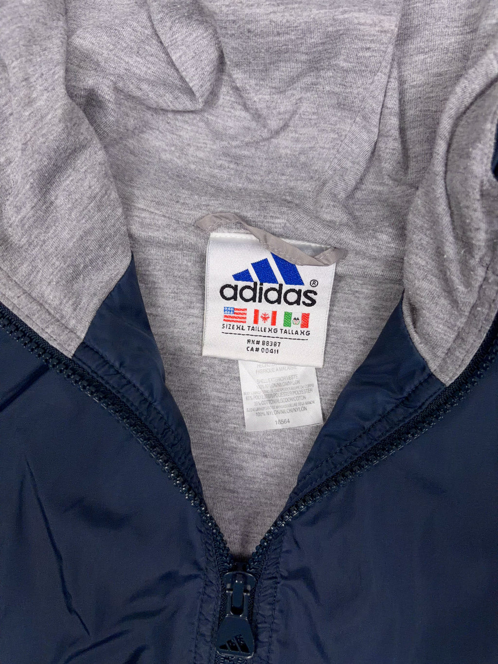 Vintage Adidas 1/2 Zip Pullover Anorak Windbreaker Jacket Size XL
