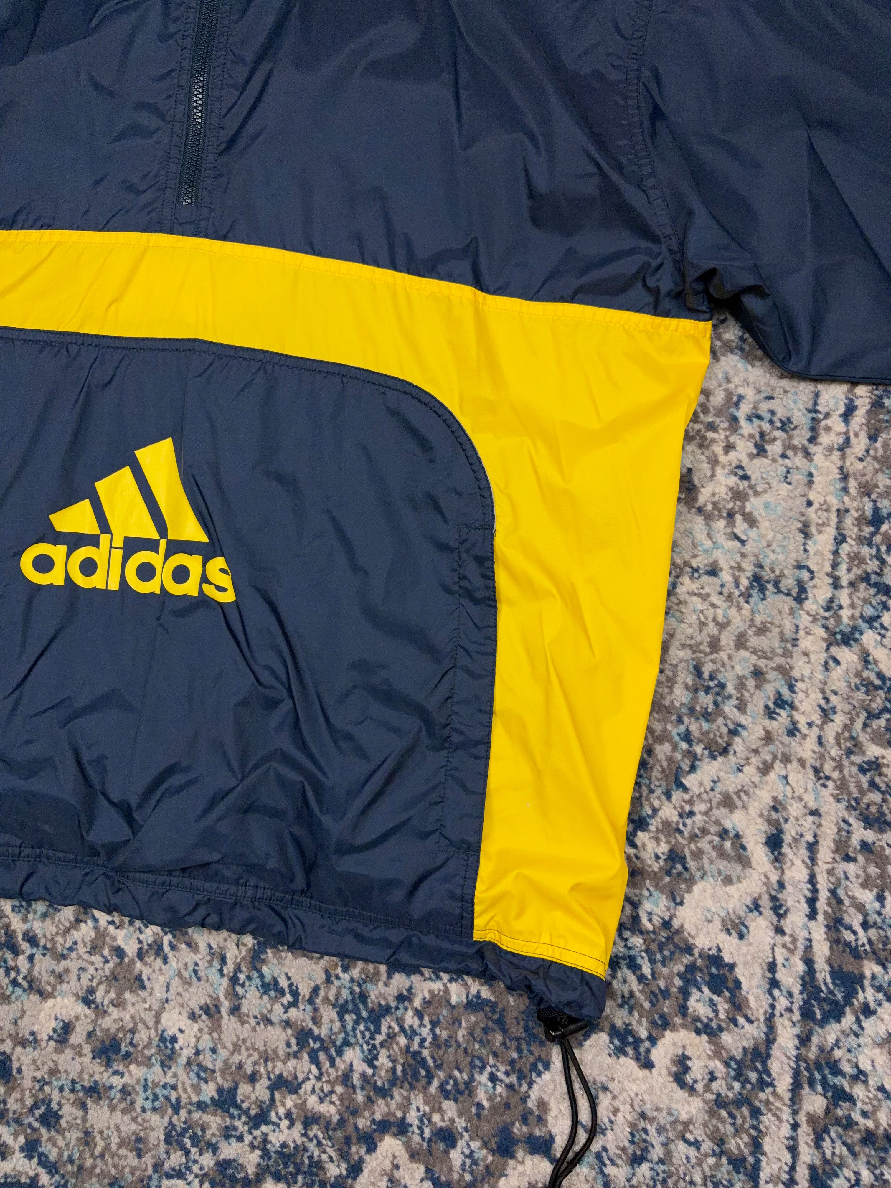Vintage Adidas 1/2 Zip Pullover Anorak Windbreaker Jacket Size XL