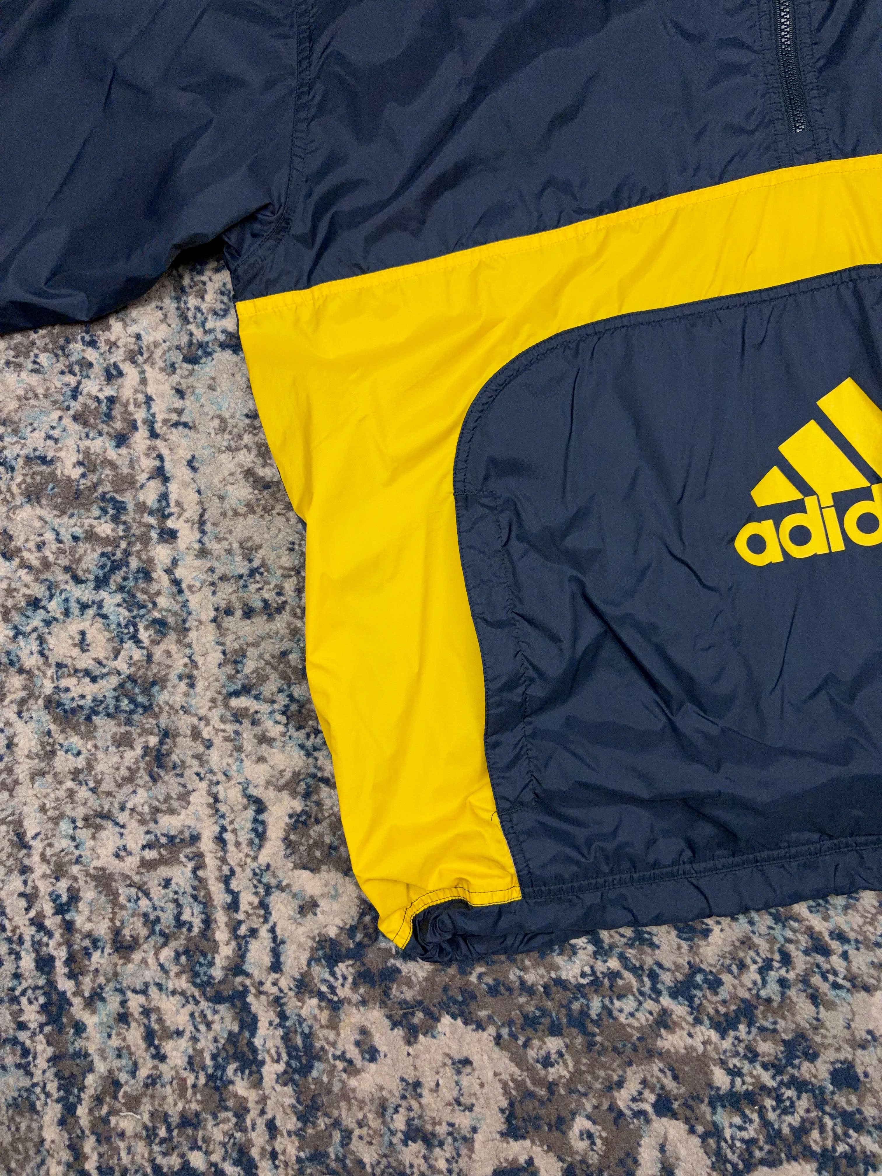 Vintage Adidas 1/2 Zip Pullover Anorak Windbreaker Jacket Size XL