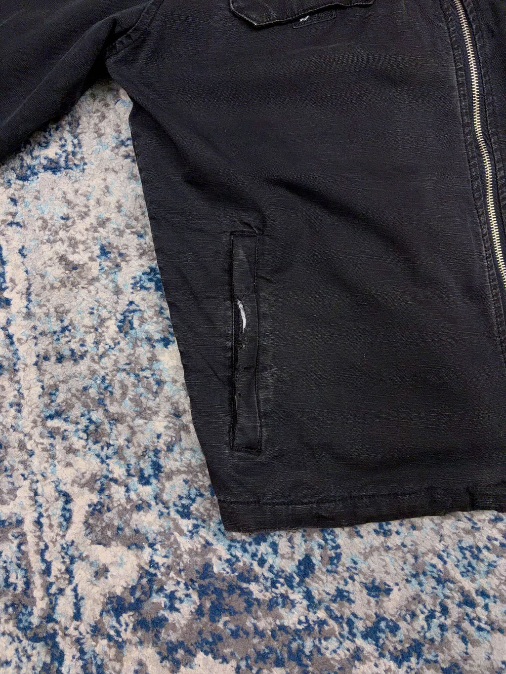Vintage Y2K Quiksilver Quilted Lined Canvas Full Zip Jacket Size Medium