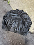 Vintage Bermans Thinsulate Lined Leather Bomber Jacket Size XL