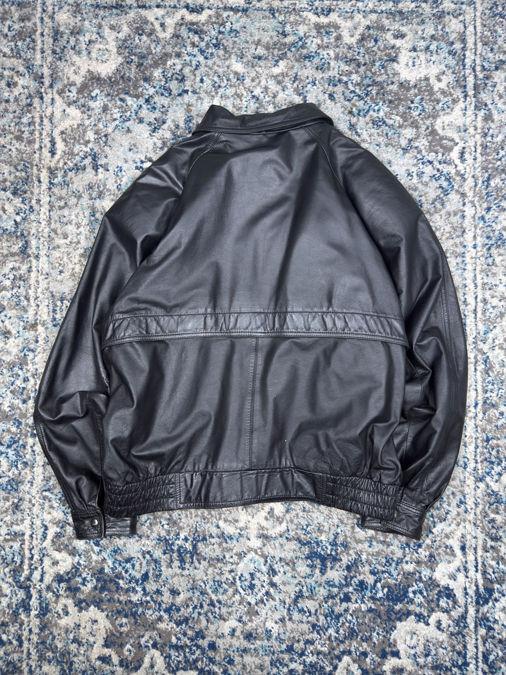 Vintage Bermans Thinsulate Lined Leather Bomber Jacket Size XL