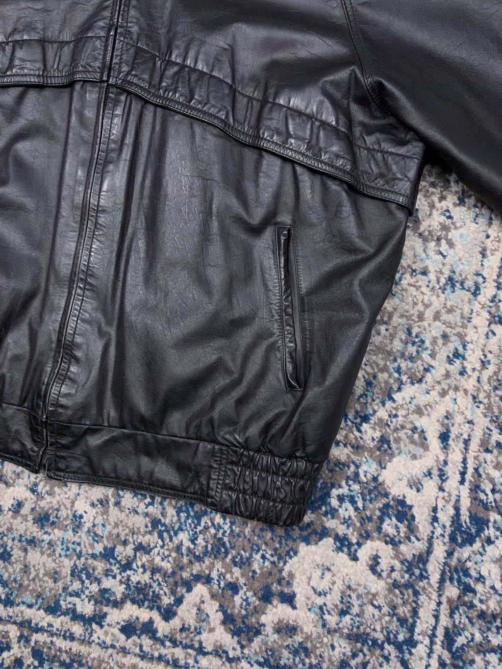 Vintage Bermans Thinsulate Lined Leather Bomber Jacket Size XL