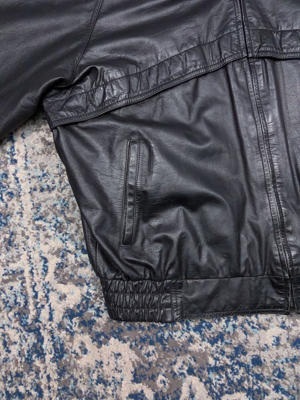 Vintage Bermans Thinsulate Lined Leather Bomber Jacket Size XL